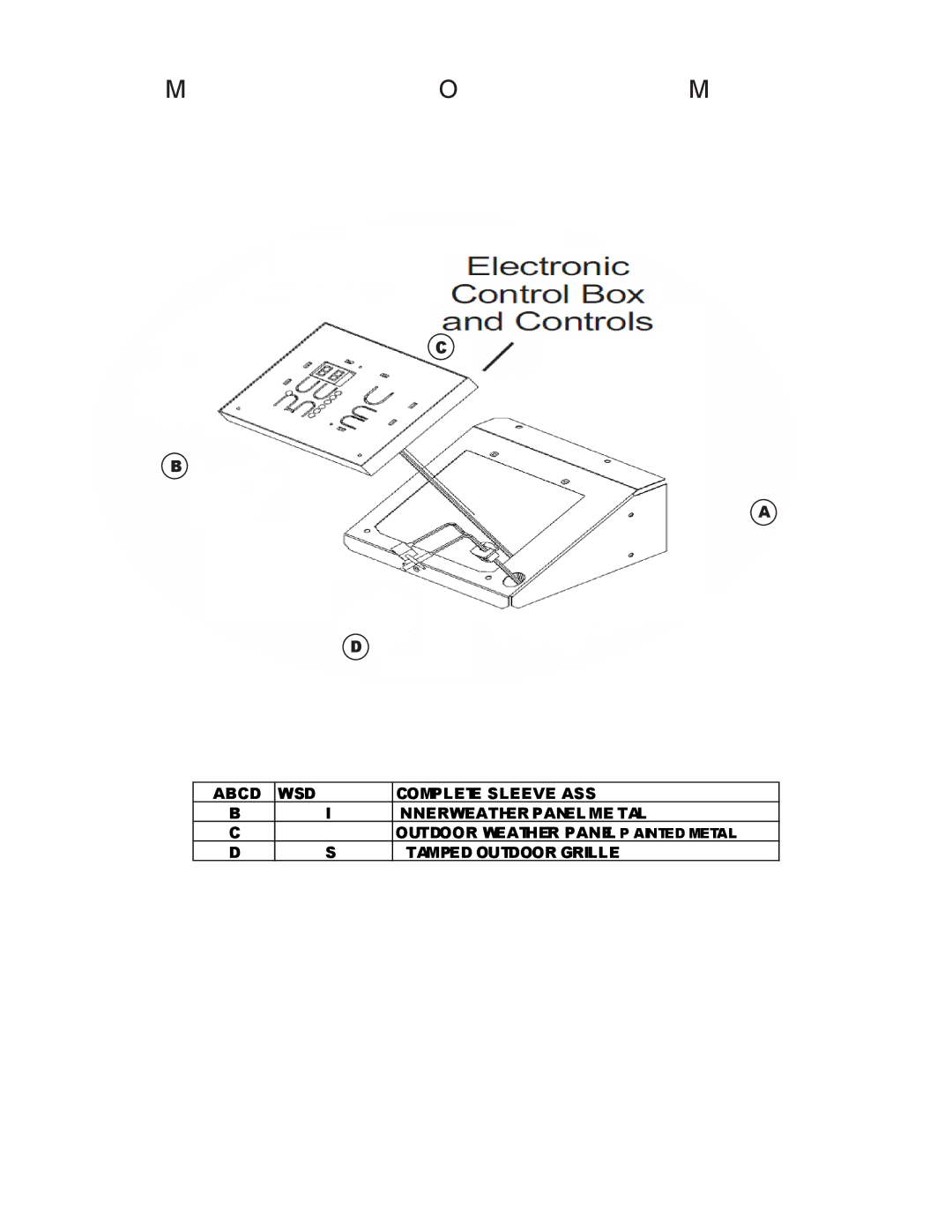 Friedrich R410A manual Wallmaster Exploded Sleeve Diagram 