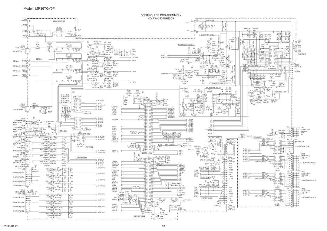 Friedrich R410A specifications Controller PCB Asemmbly 