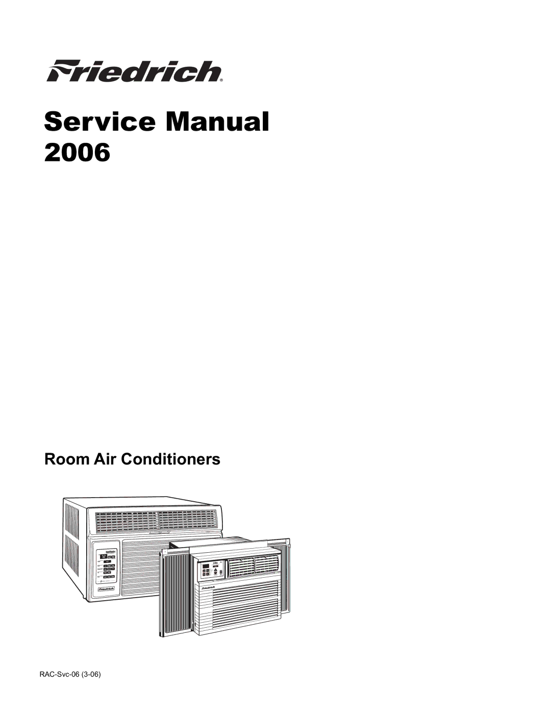 Friedrich RAC-SVC-06 service manual 2006 