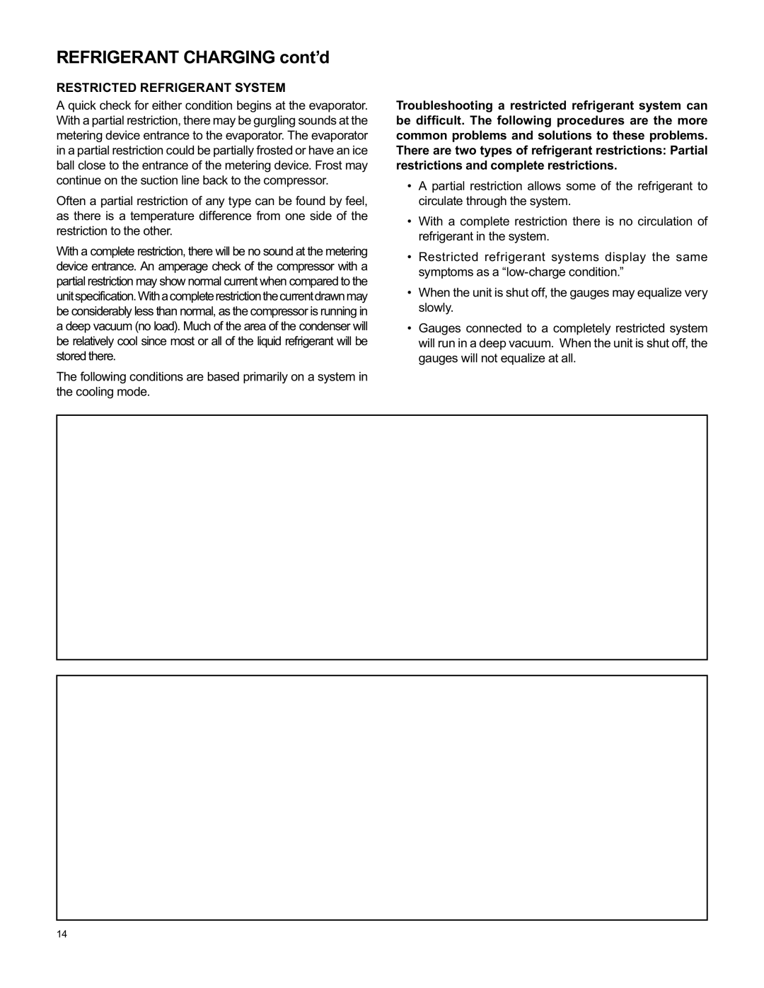 Friedrich RAC-SVC-06 service manual Restricted Refrigerant System 