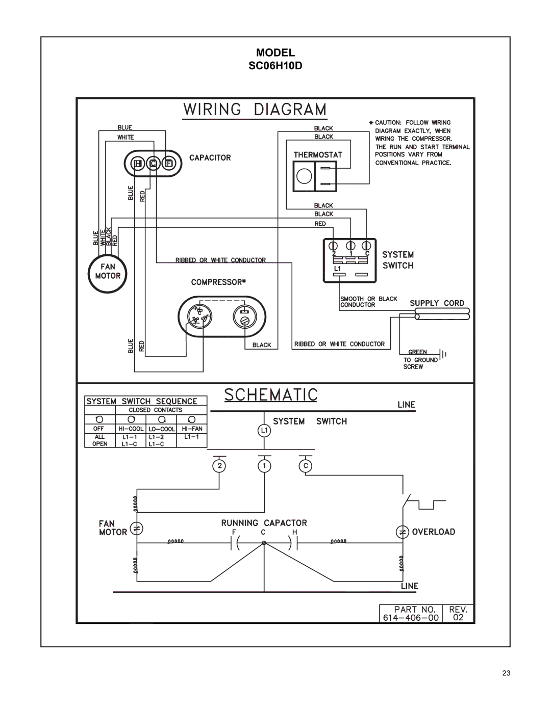 Friedrich RAC-SVC-06 service manual Model 