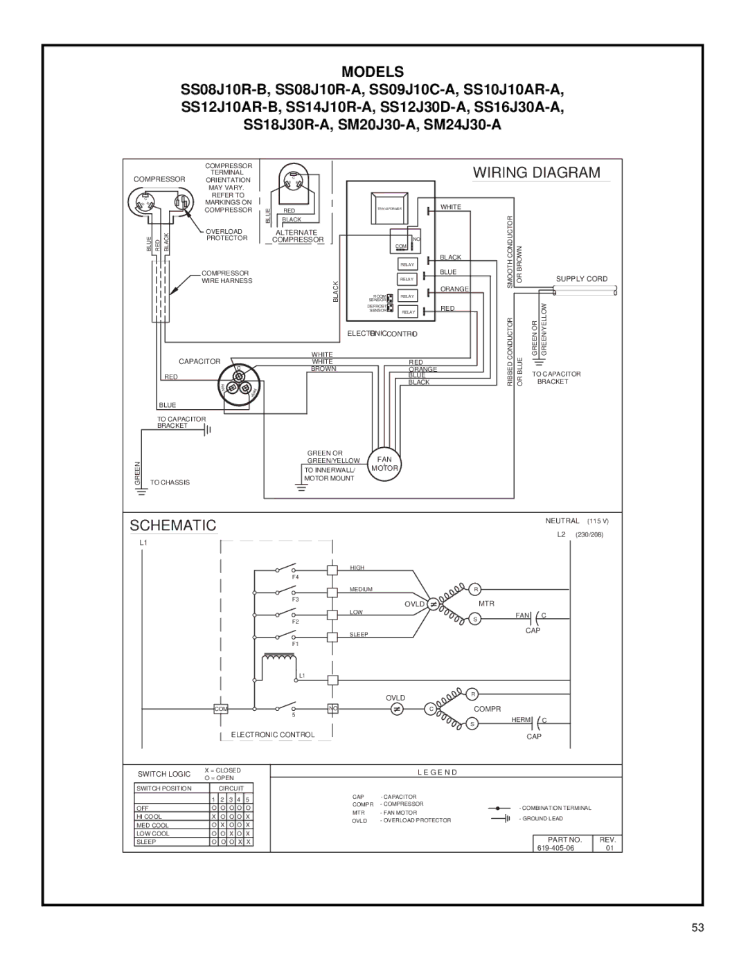 Friedrich racservmn service manual 619-405-06 