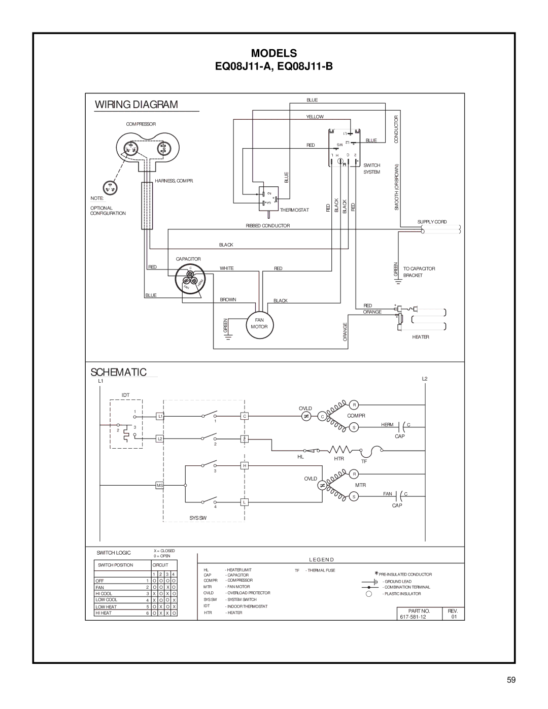 Friedrich racservmn service manual EQ08J11-A, EQ08J11-B 