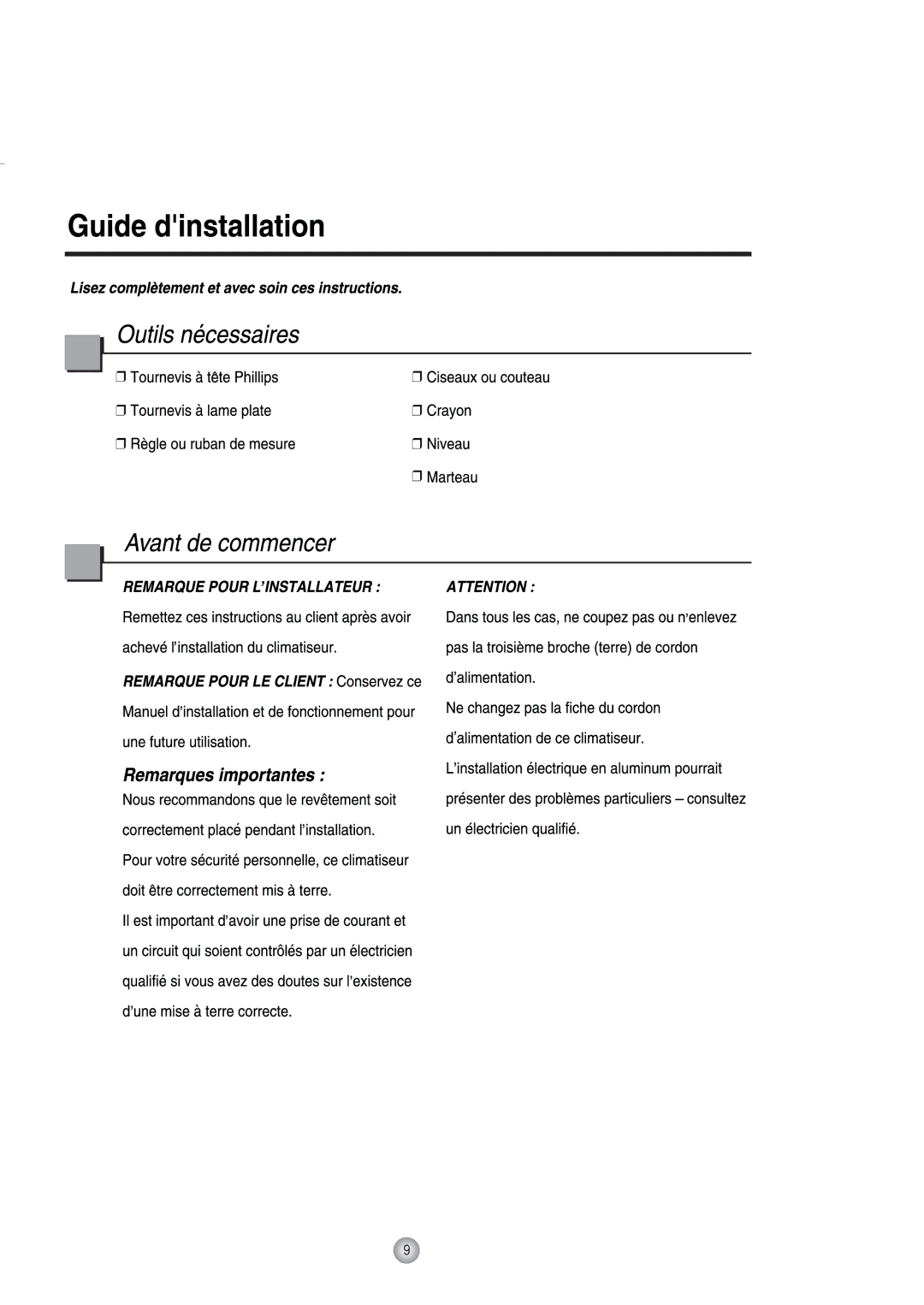 Friedrich Room Air Conditioner manual 