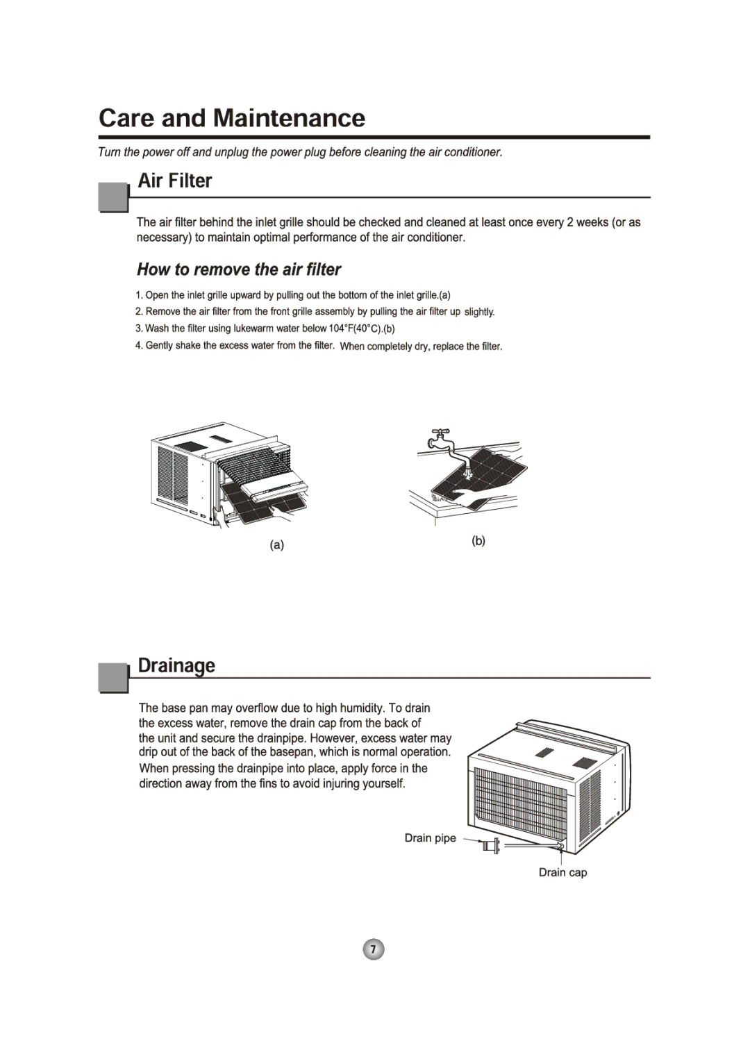 Friedrich Room Air Conditioner manual 