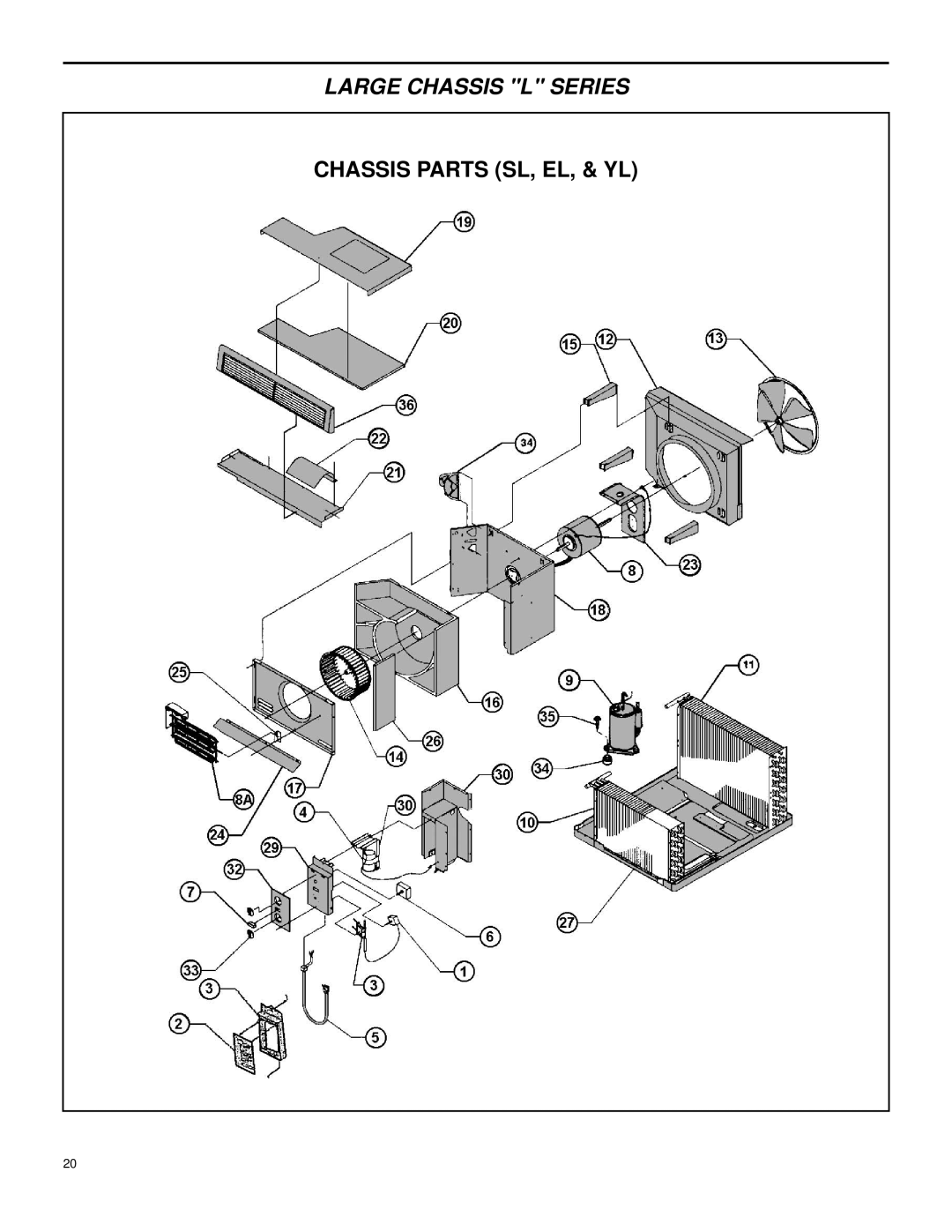 Friedrich Room Air Conditioners manual Large Chassis L Series 