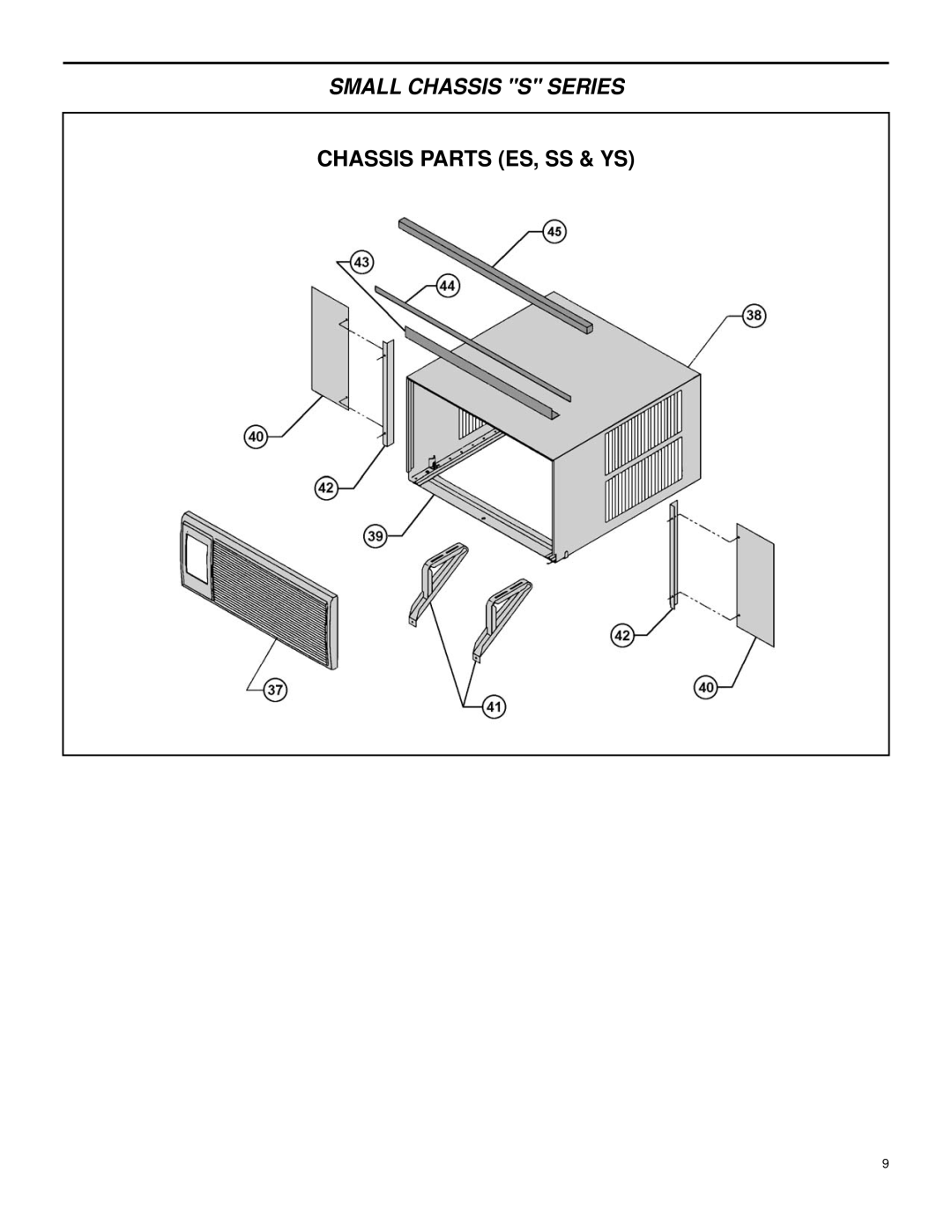 Friedrich Room Air Conditioners manual Small Chassis S Series 