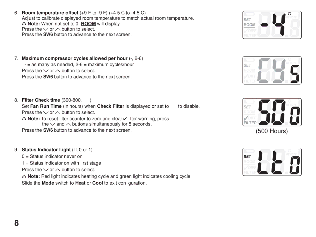 Friedrich RT5 manual Hours 