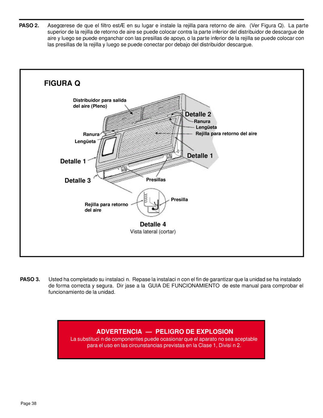 Friedrich SH14, SH20 installation manual Figura Q 