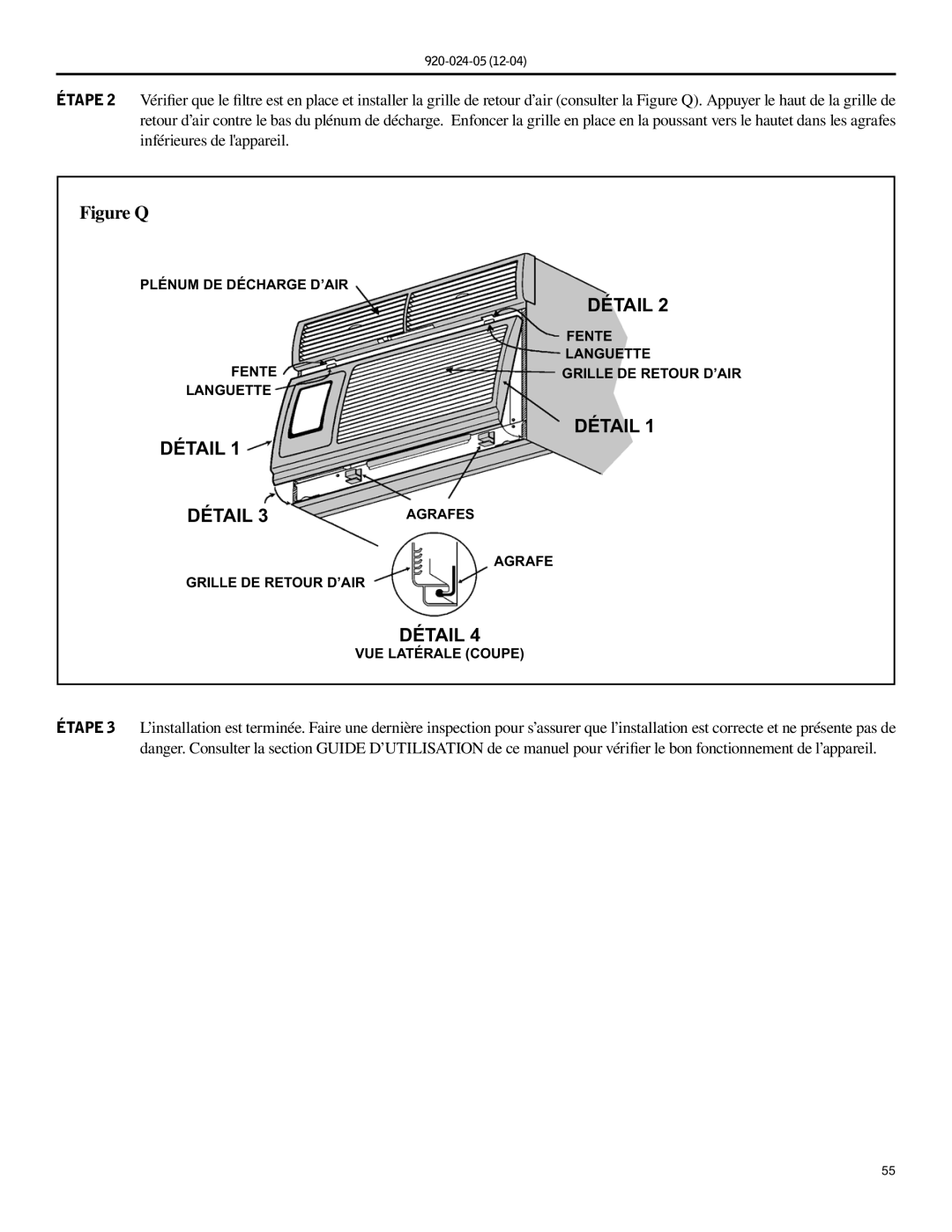 Friedrich SH20, SH15 operation manual Détail 