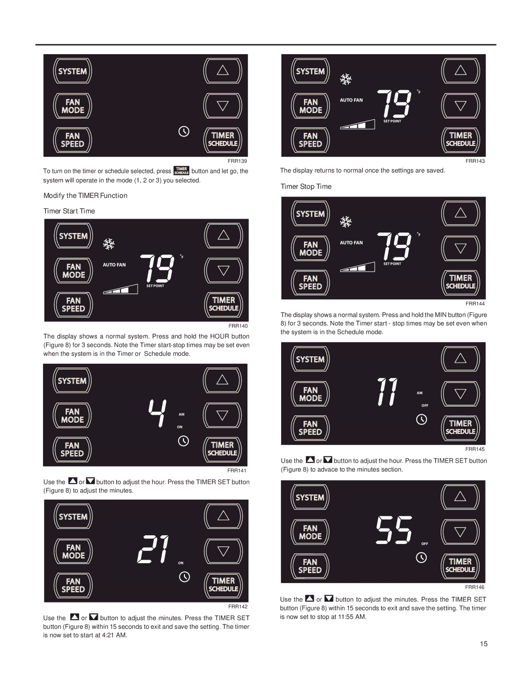 Friedrich SQ08, SQ10, SQ06, SQ05 operation manual Onam 