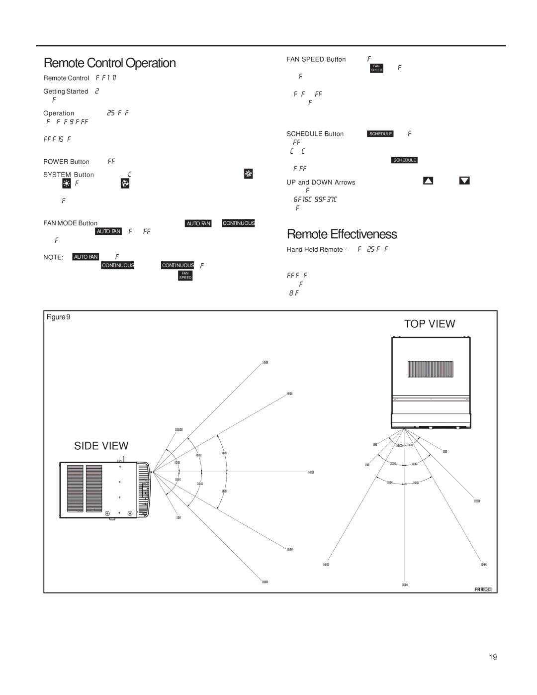 Friedrich SQ08, SQ10, SQ06, SQ05 operation manual Remote Control Operation, Remote Effectiveness 