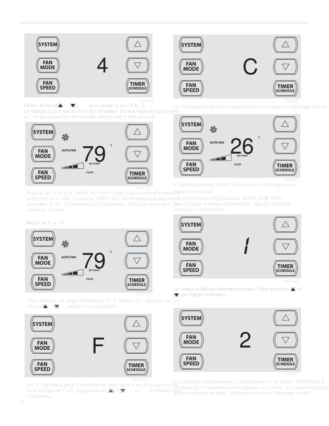 Friedrich SQ10, SQ06, SQ05, SQ08 operation manual Mode FAN 