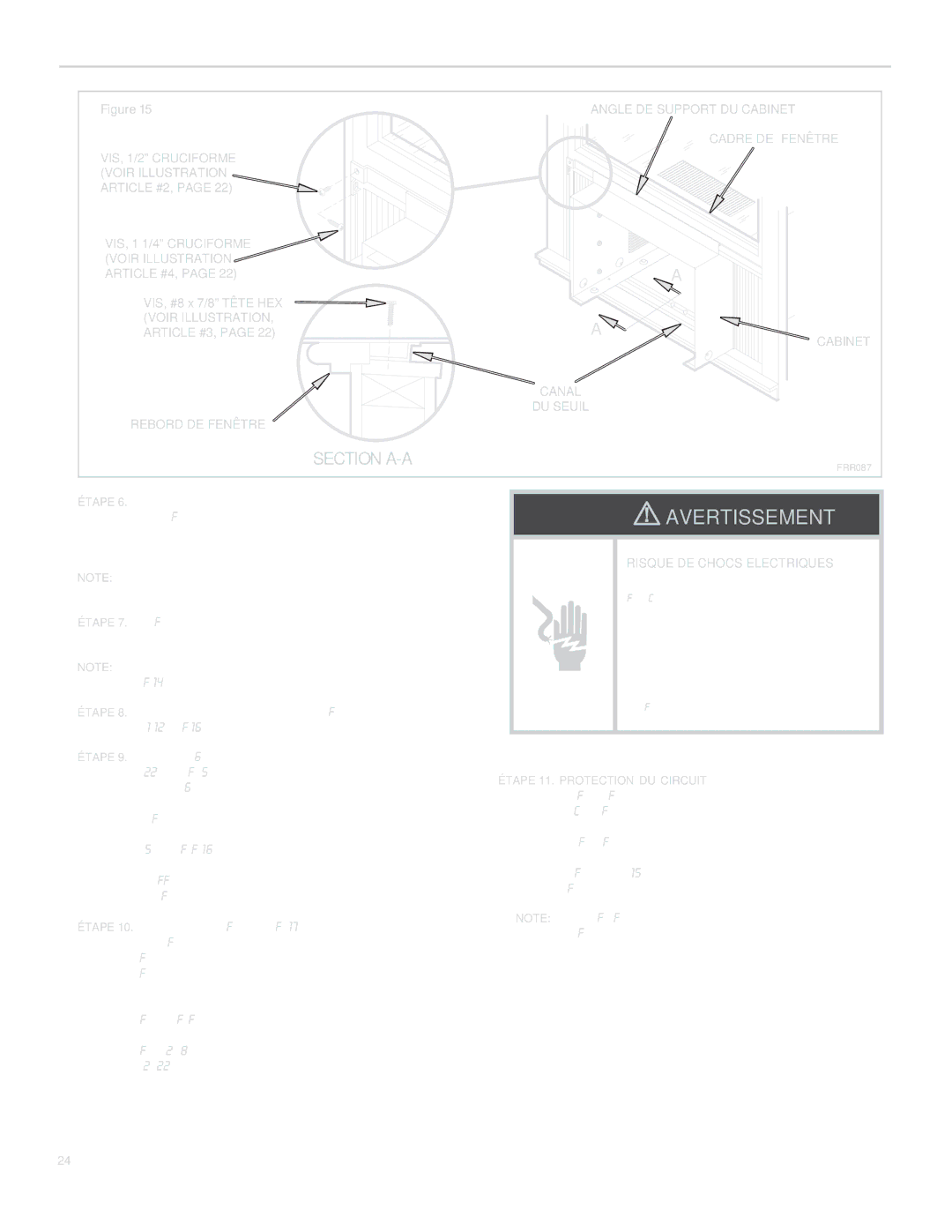 Friedrich SQ10, SQ06, SQ05, SQ08 operation manual Avertissement 