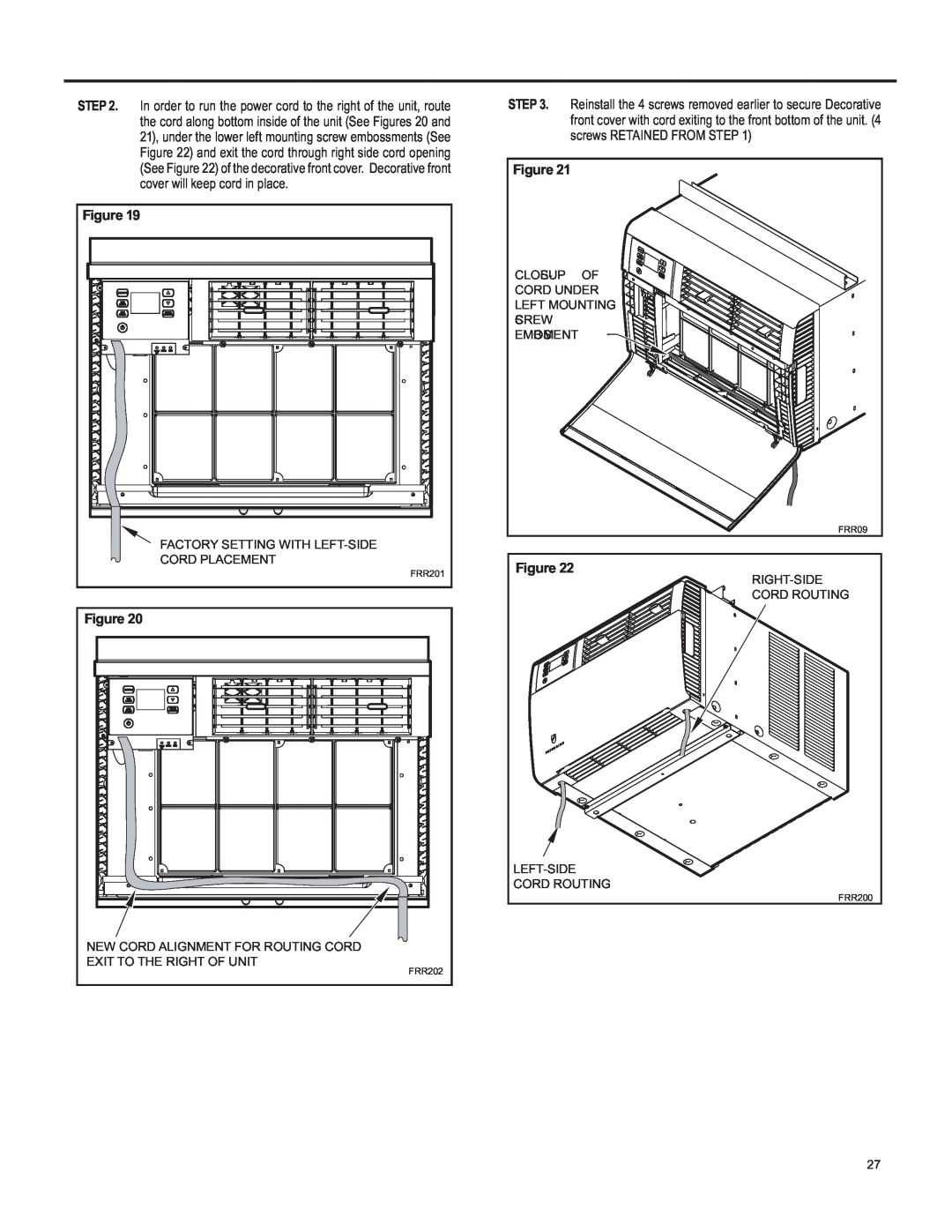 Friedrich SQ08, SQ10, SQ06, SQ05 operation manual Factory Setting With Left-Side 