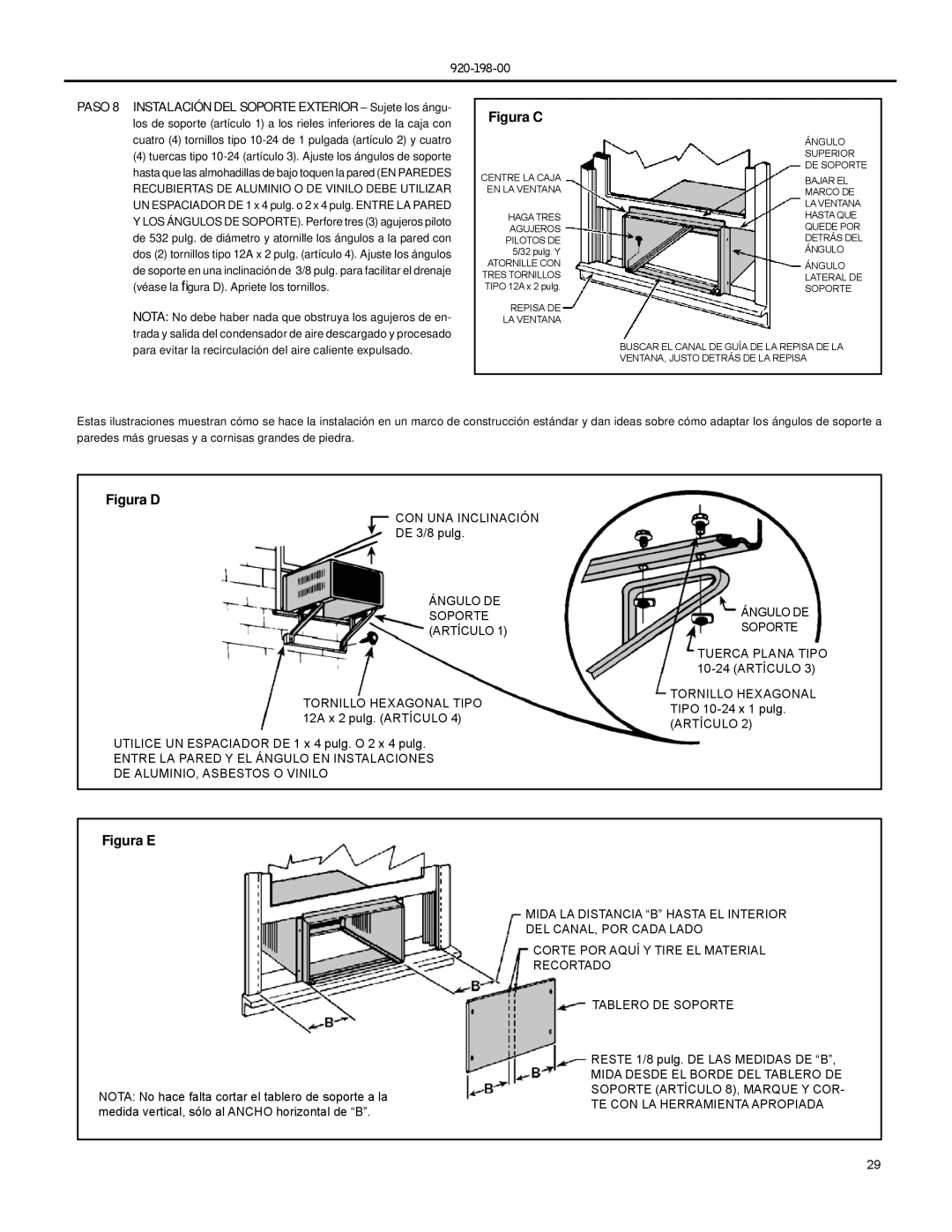 Friedrich YS13, SS14, SS16, SS12, SS10, SS08, SM21, SM24, SM18, ES12, ES16, YM18, YL24, EM18, EL36, EM24 operation manual Figura C 