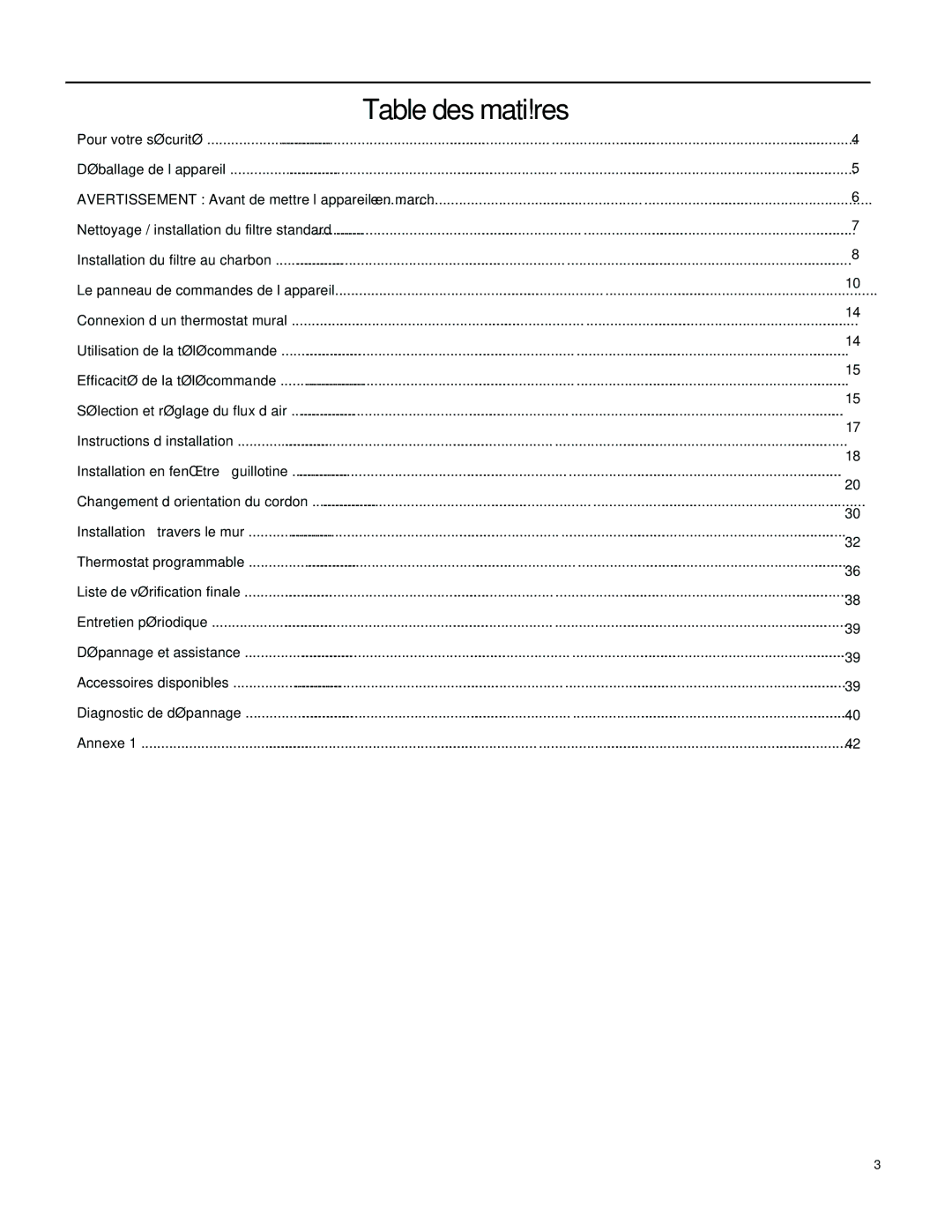 Friedrich SM24M30, SS14M10, SS12M30, SS15M30, SS10M10, SS12M10, SS08M10, SL28M30, SL36M30, SM18M30, ES12M33 Table DES Matières 