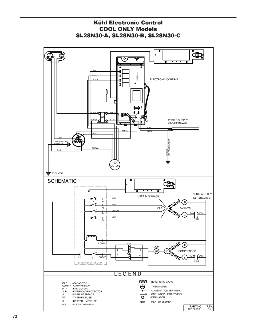 Friedrich SM18N30*, SS14N10*, SS12N10*, SS15N30*, SS10N10* service manual 92170013 