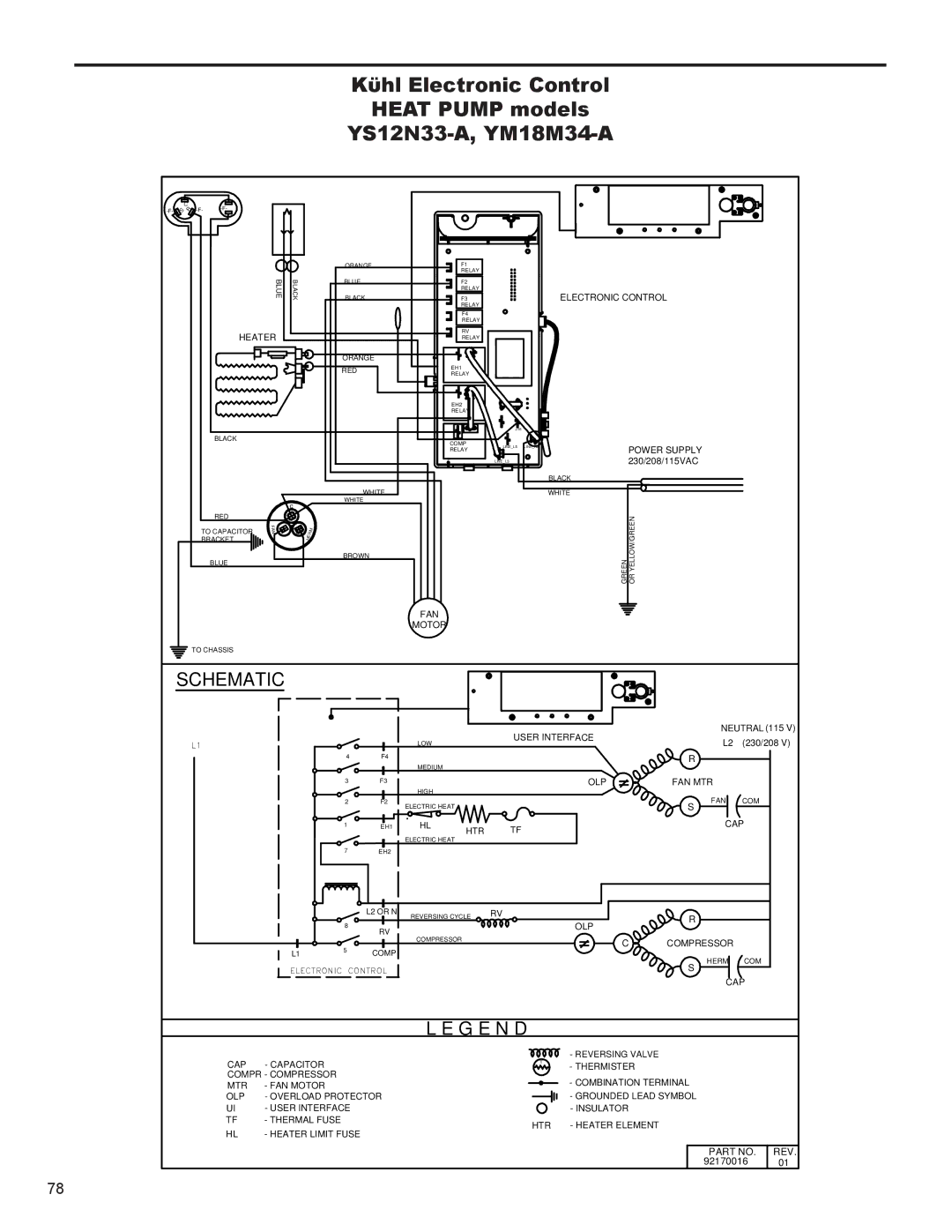 Friedrich SM18N30*, SS14N10*, SS12N10*, SS15N30*, SS10N10* service manual 92170016 