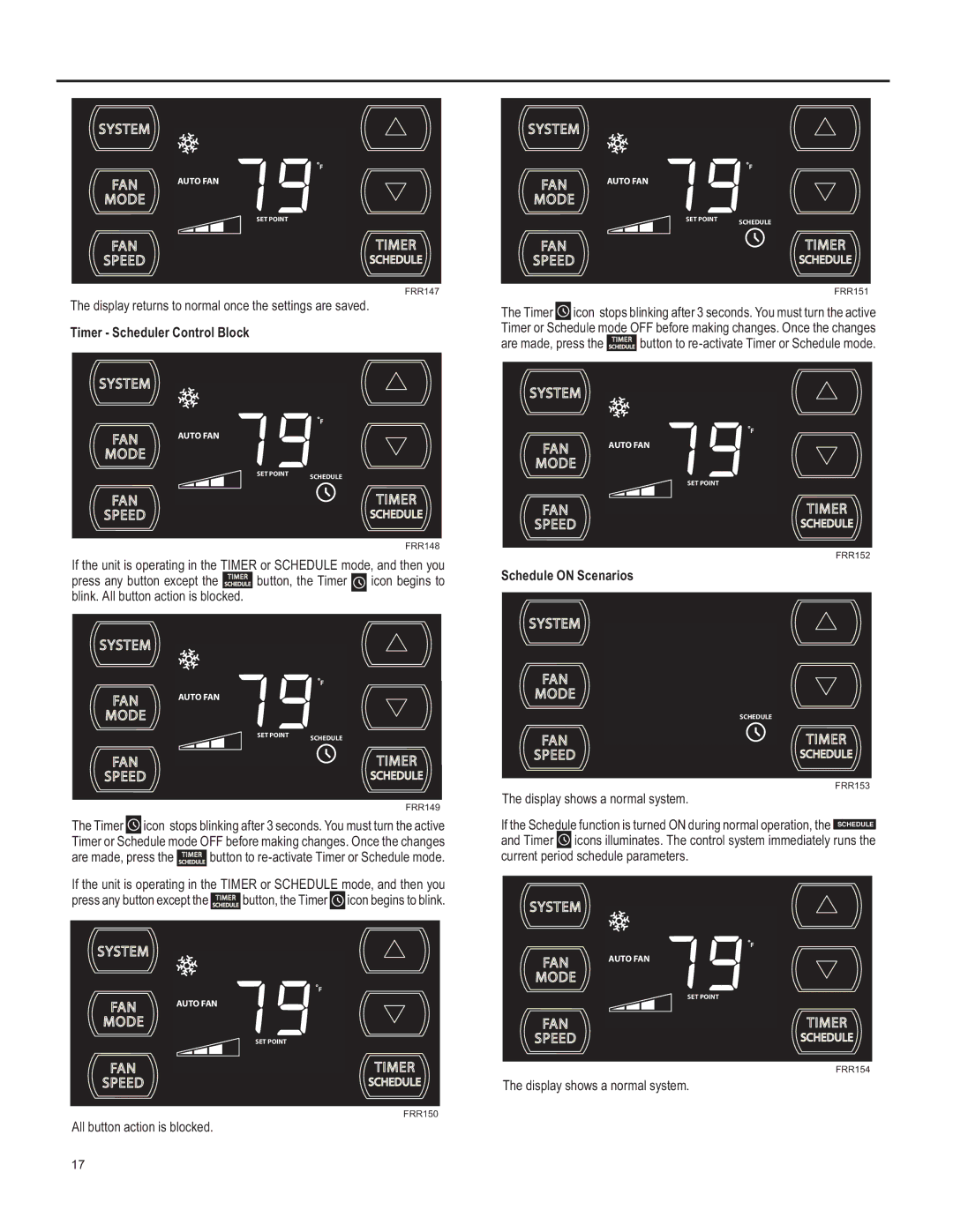 Friedrich YS12, SS15, SL 24, SM24 SL 22, SM15 SS12, YL24, EM24, E S12, E S15 Timer Scheduler Control Block, Schedule on Scenarios 