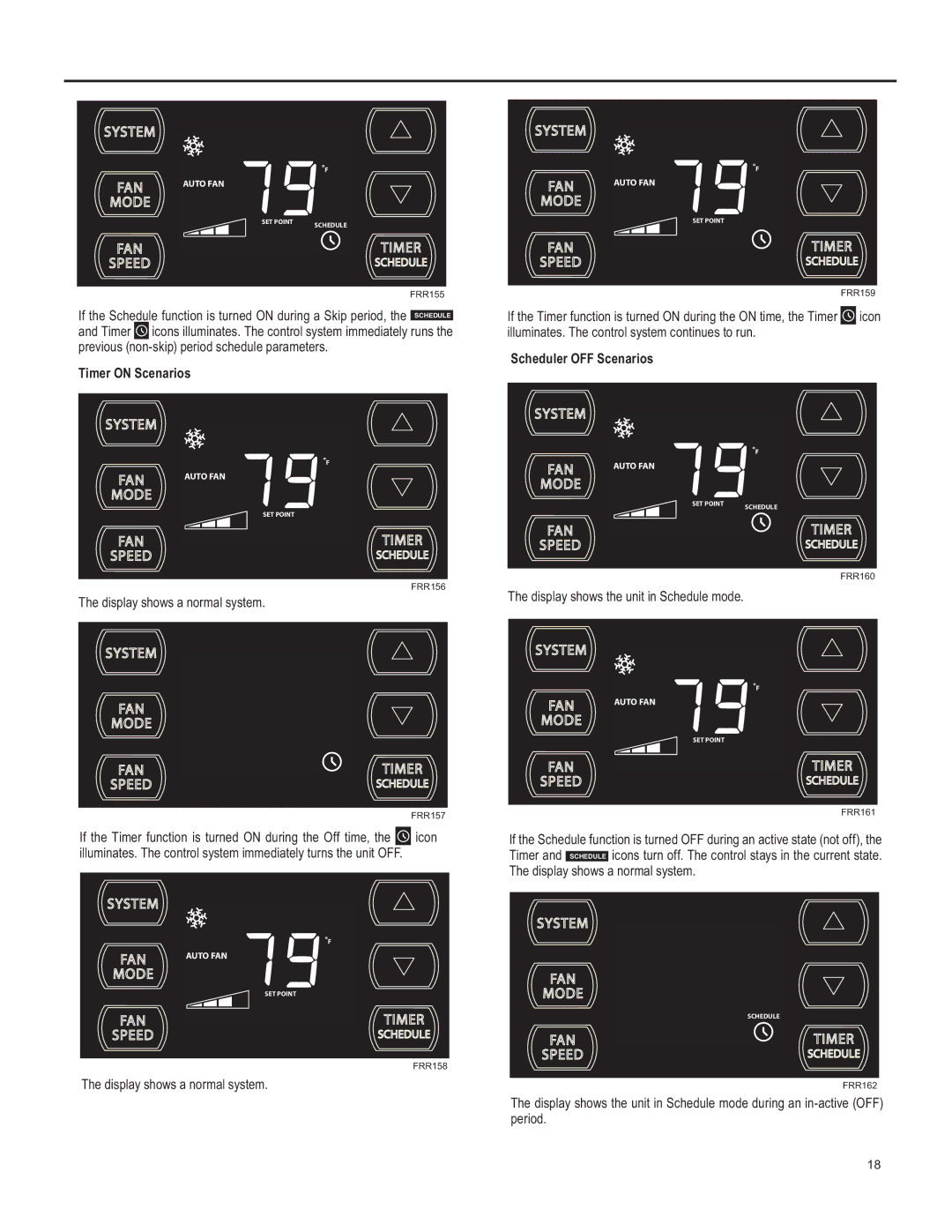 Friedrich EM24, SS15, SL 24, SM24 SL 22, SM15 SS12, YL24, YS12, E S12, E S15, EL 36 Timer on Scenarios, Scheduler OFF Scenarios 