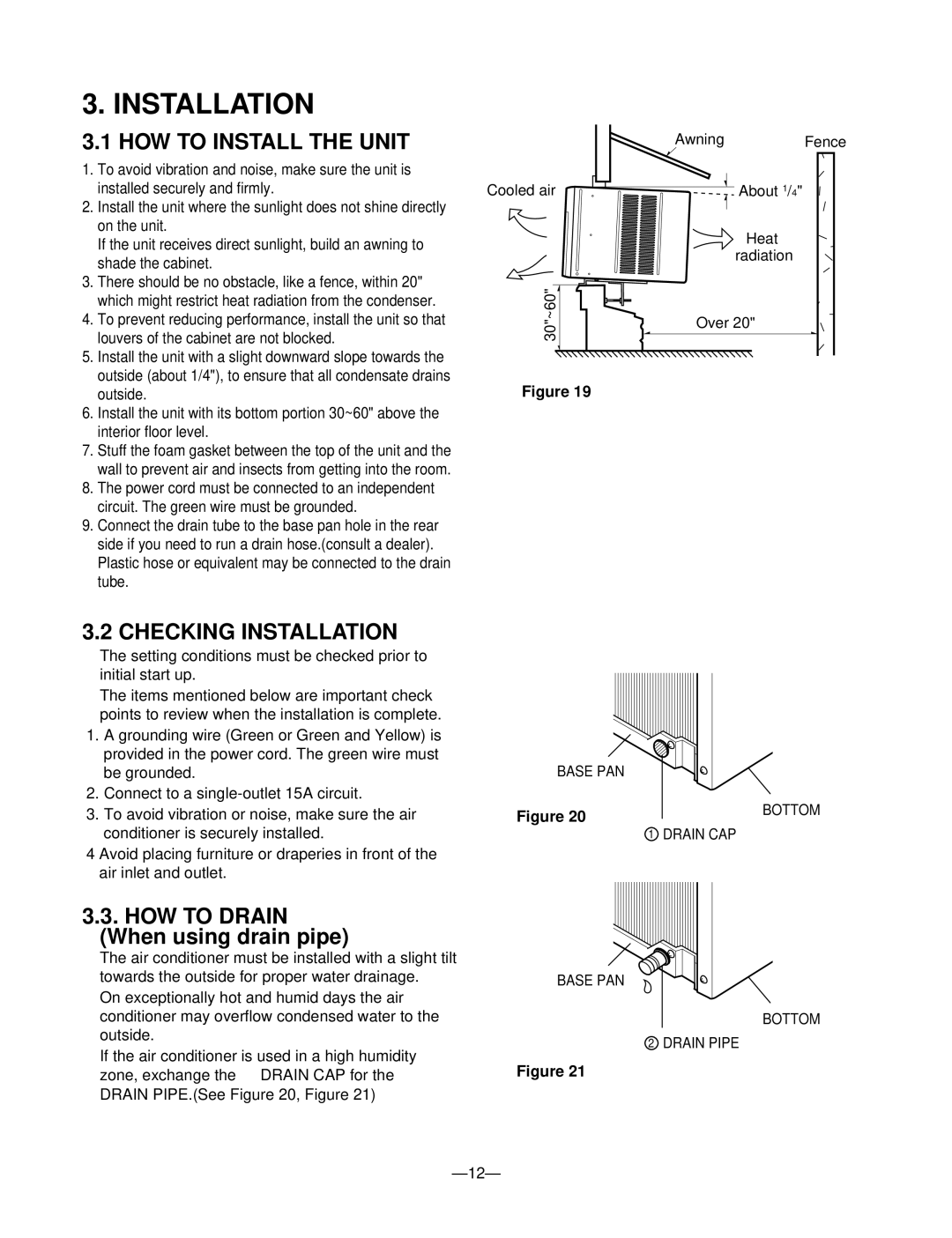 Friedrich SV10, SV08, SV12 manual HOW to Install the Unit, Checking Installation 