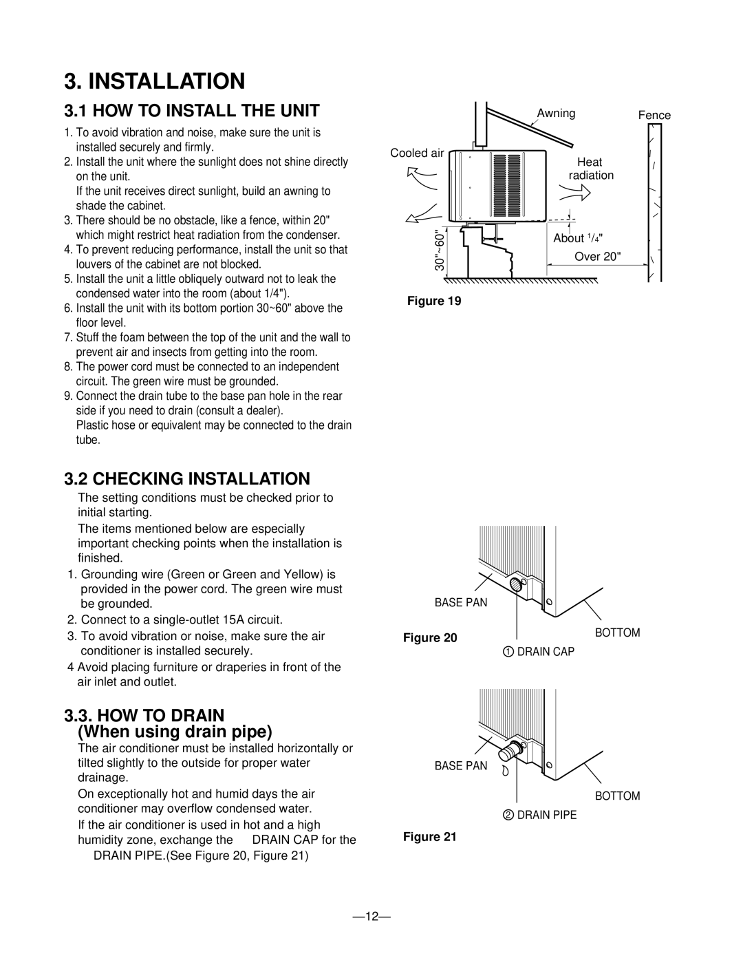 Friedrich SV12A10, SV10A10, SV08A10 manual HOW to Install the Unit, Checking Installation 