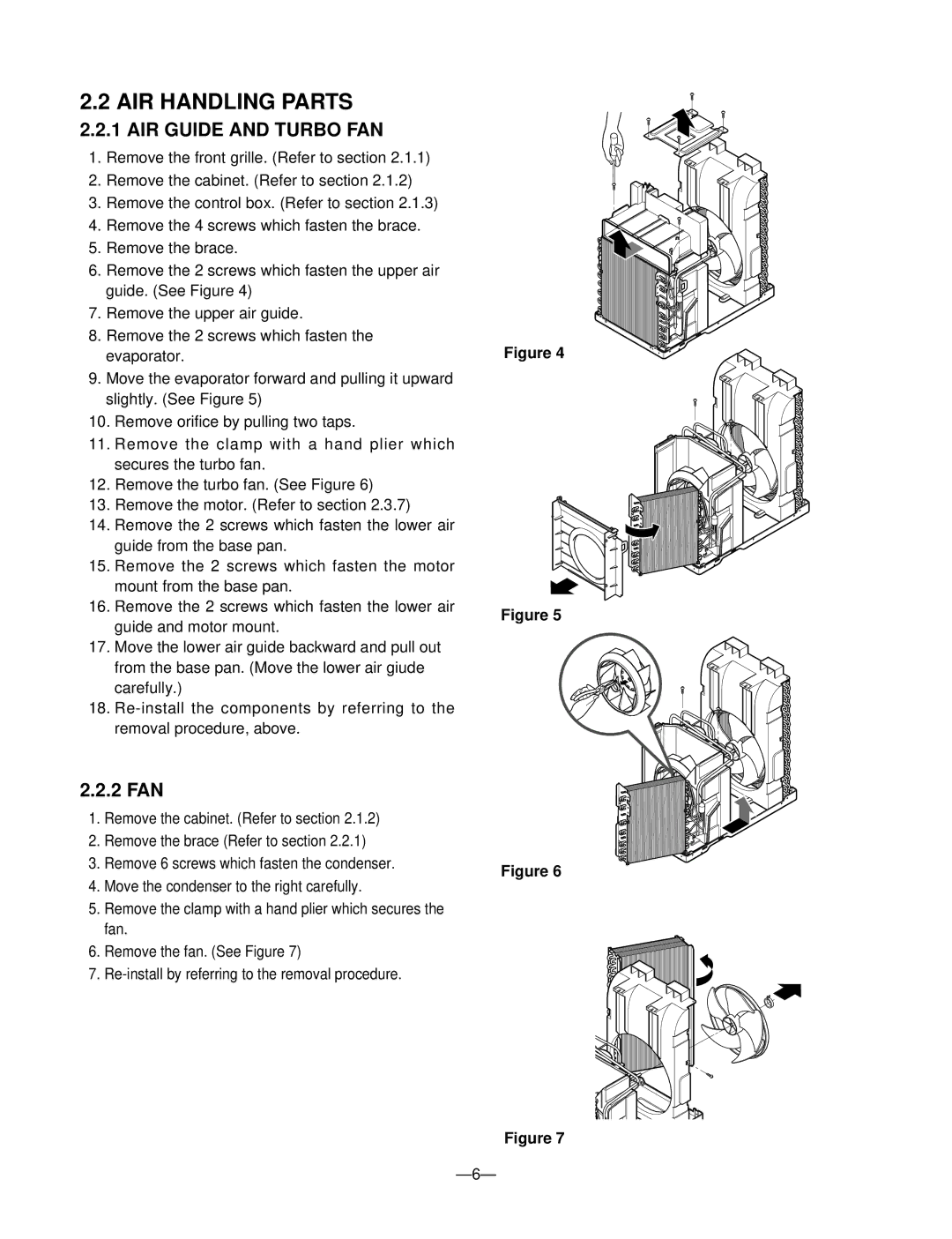 Friedrich SV12A10, SV10A10, SV08A10 manual AIR Handling Parts, AIR Guide and Turbo FAN 