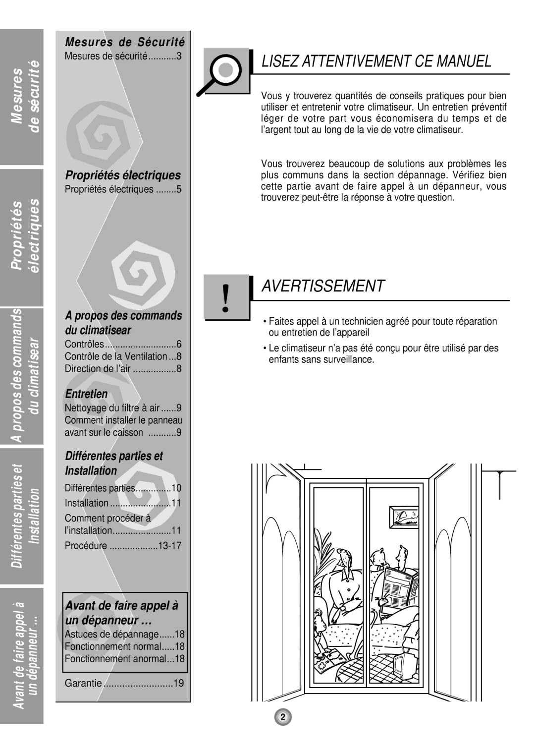 Friedrich UE10, UE12, UE08 manual Comment procéder à, Mesures de sécurité, Installation, ’installation Procédure, Garantie 