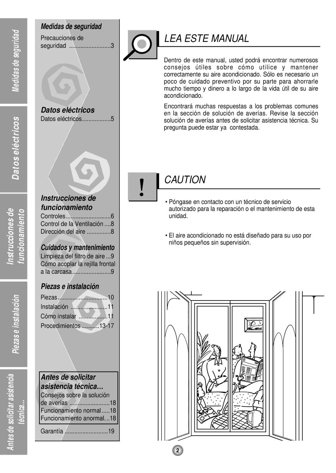 Friedrich UE12, UE10, UE08 manual Precauciones de Seguridad 