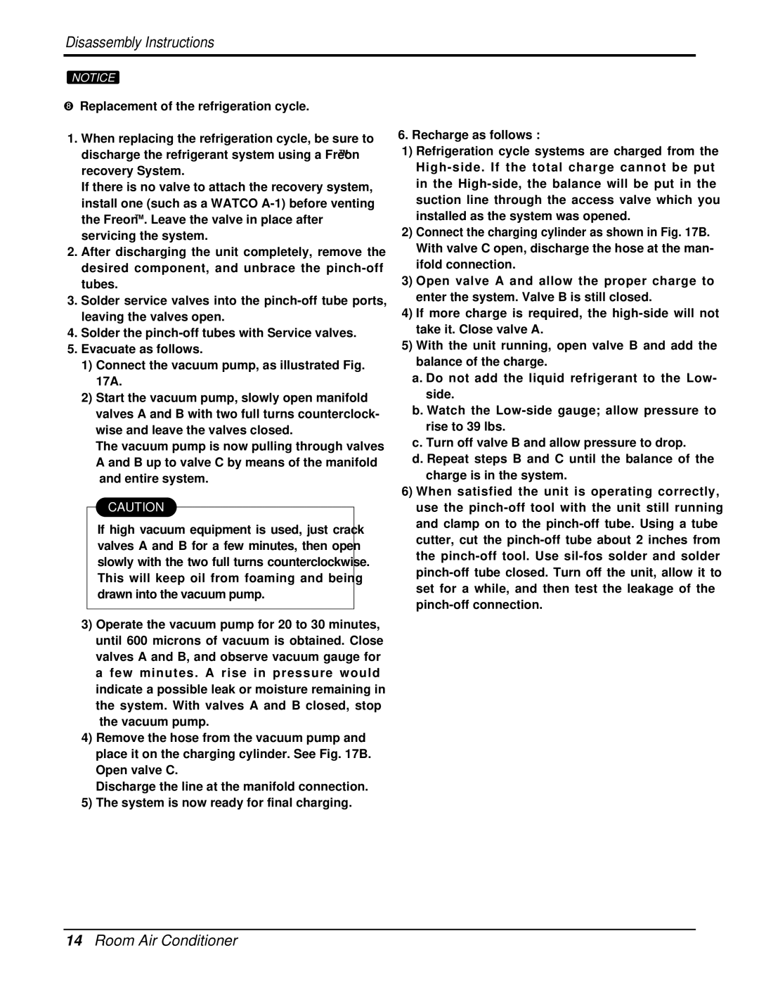 Friedrich UE08C13, UE12C33, UE10C33 manual Disassembly Instructions 