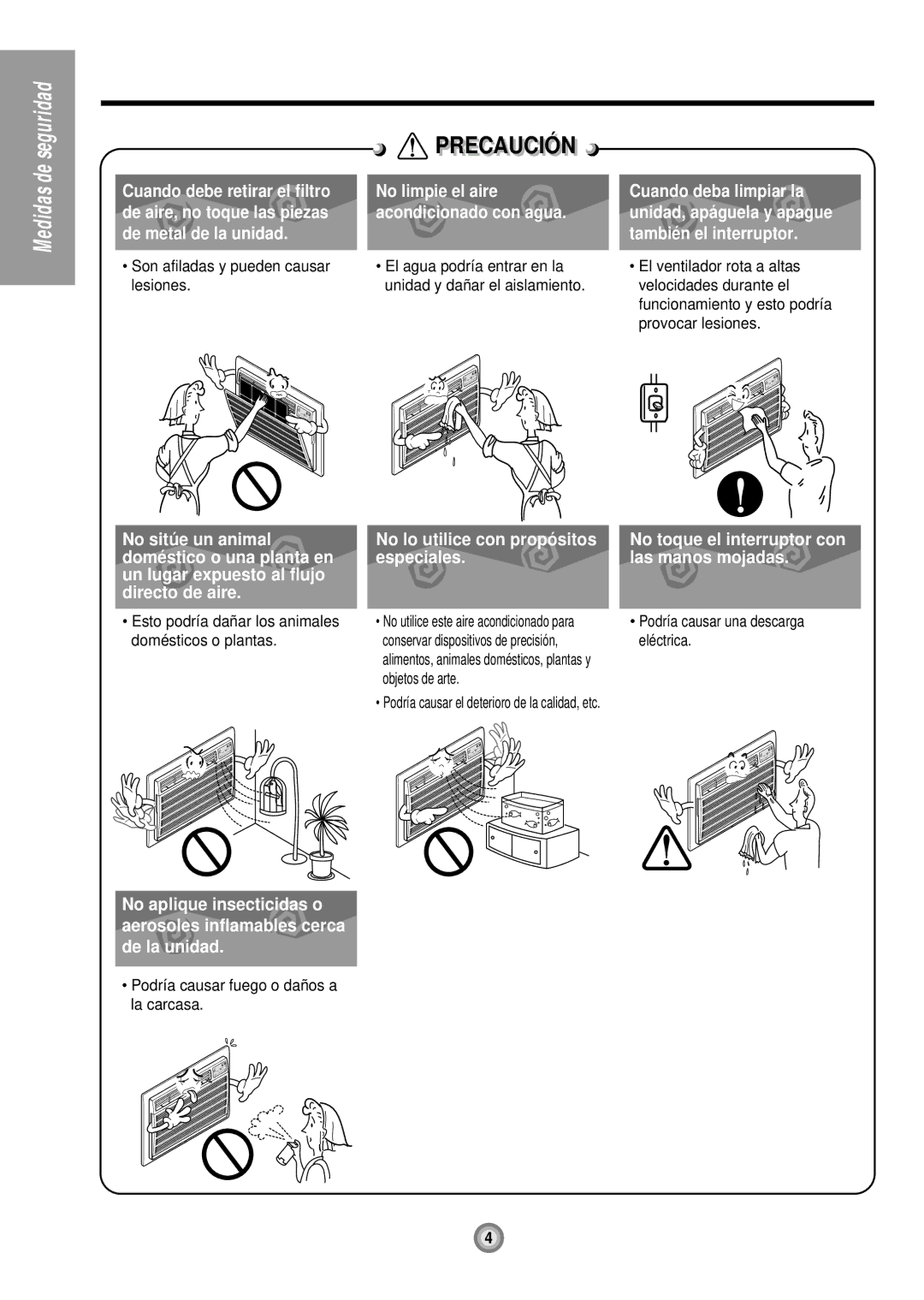 Friedrich US12 Son afiladas y pueden causar lesiones, Podría causar fuego o daños a la carcasa, Eléctrica, Objetos de arte 