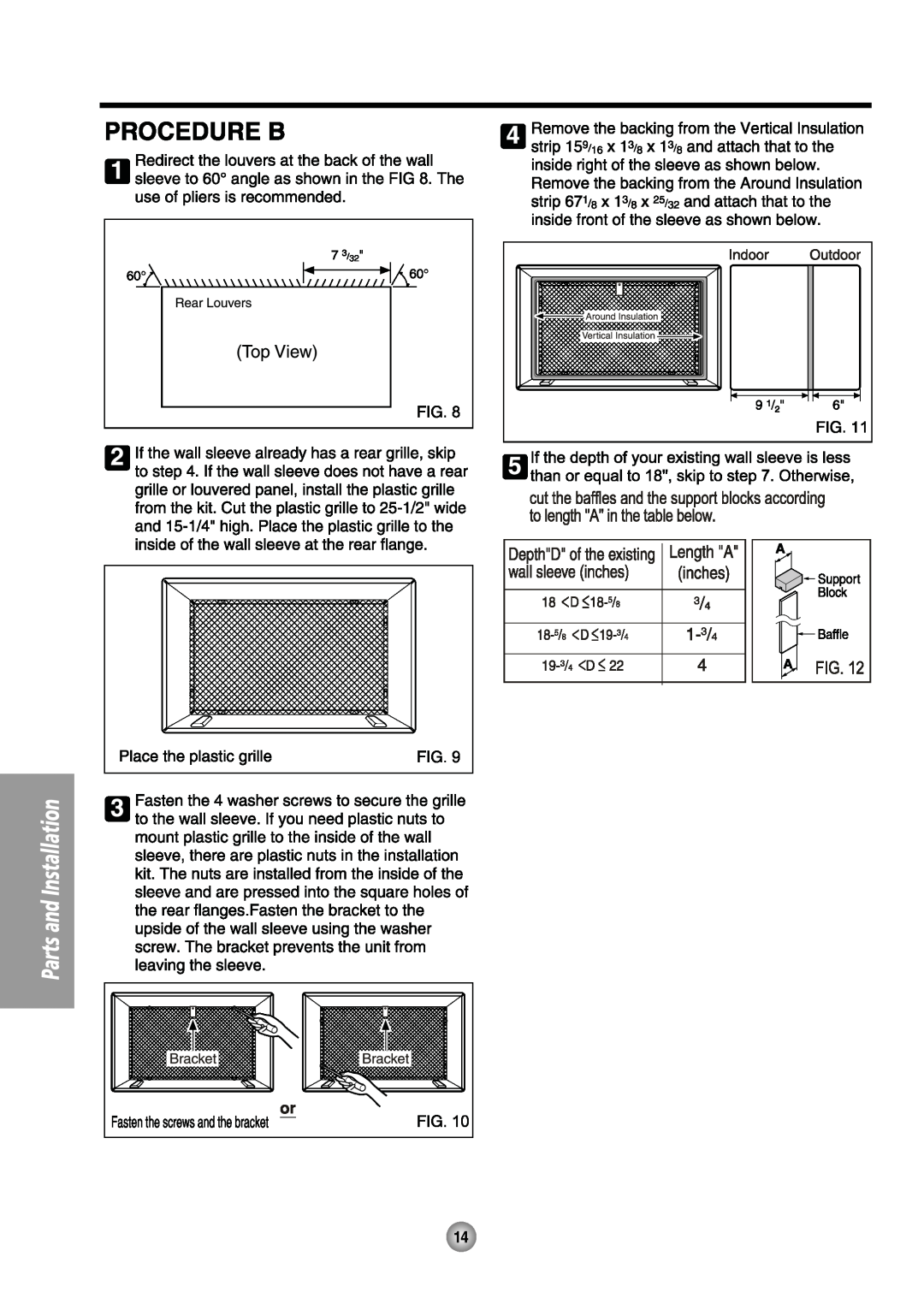 Friedrich US08, US14 manual 