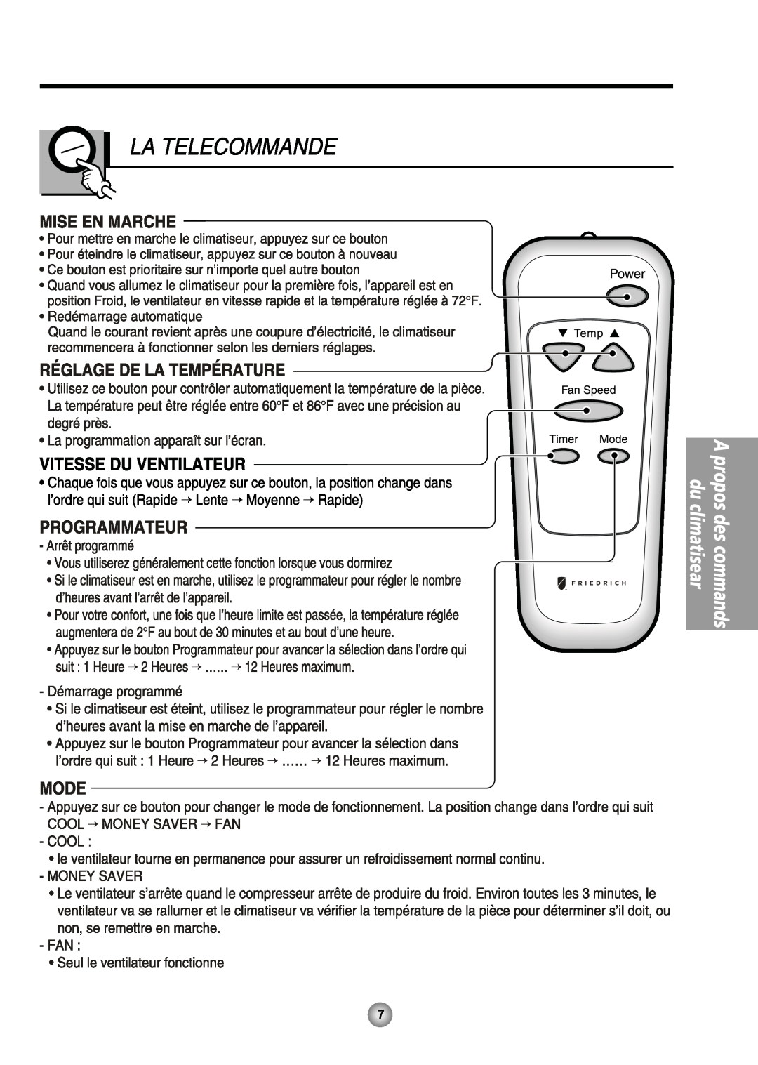 Friedrich US14, US08 manual 