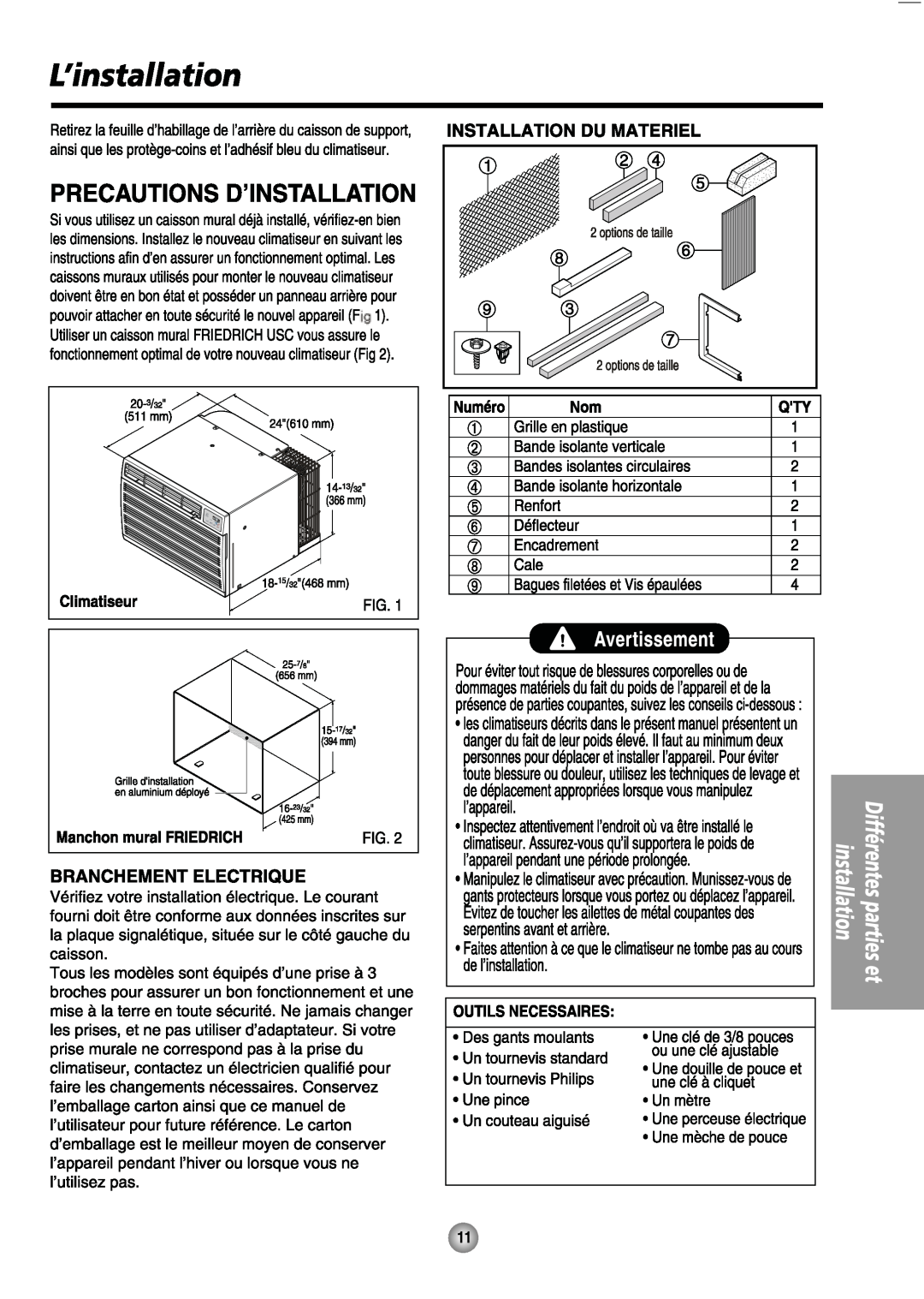 Friedrich US14, US08 manual 