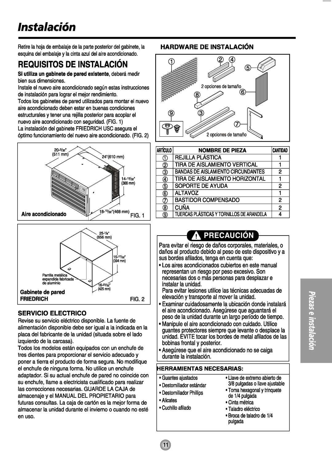 Friedrich US14, US08 manual 