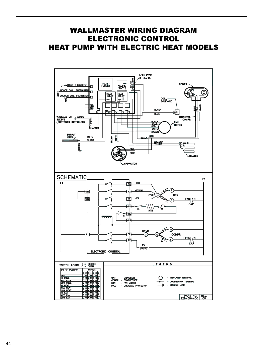 Friedrich WS10B10 service manual 