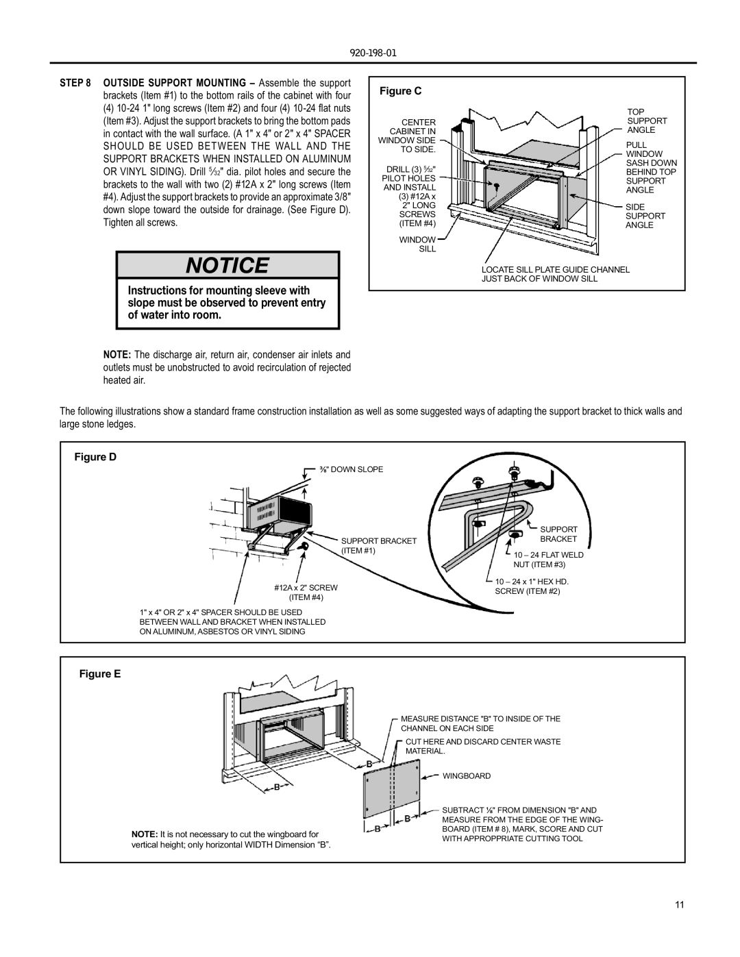 Friedrich YS09 operation manual Figure C 