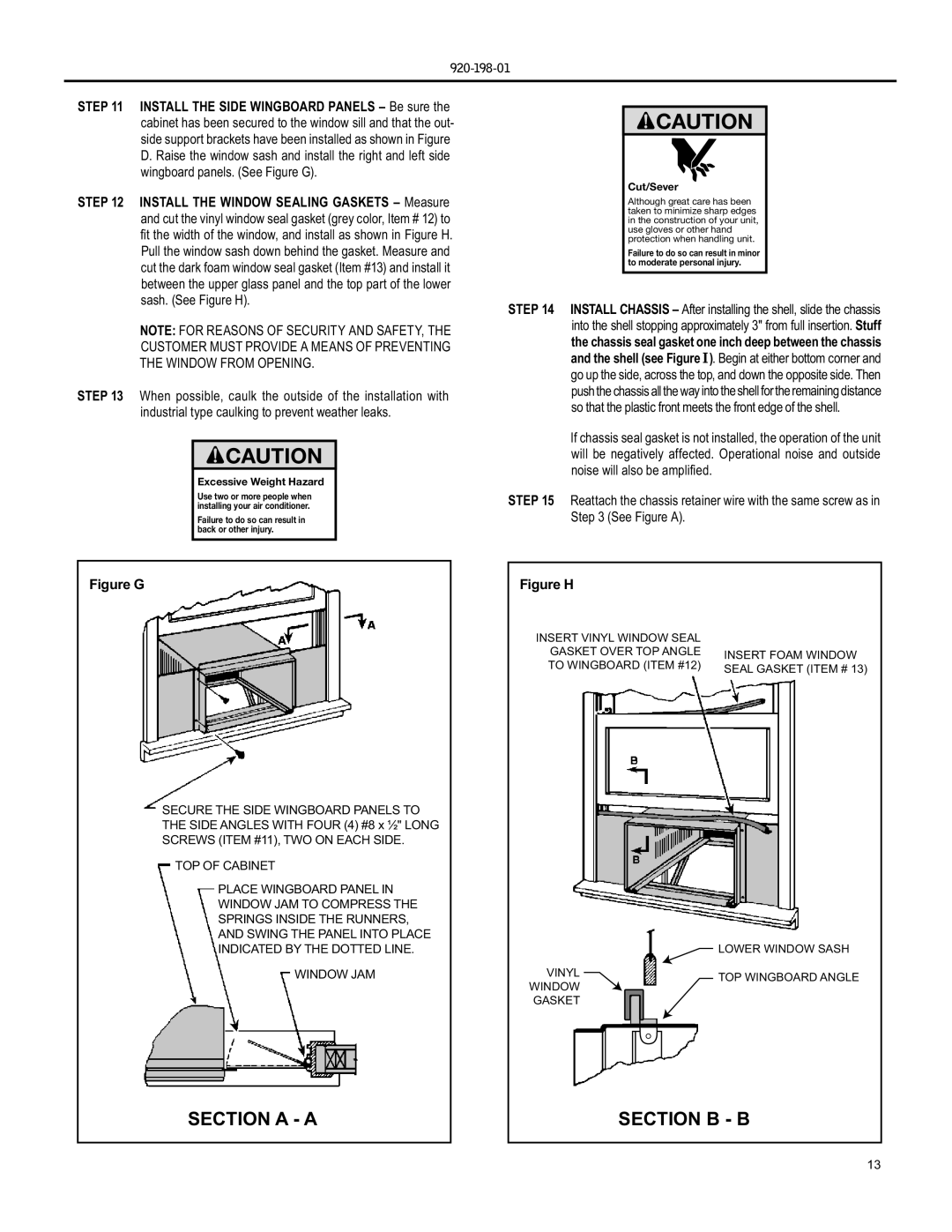 Friedrich YS09 operation manual Section a a 