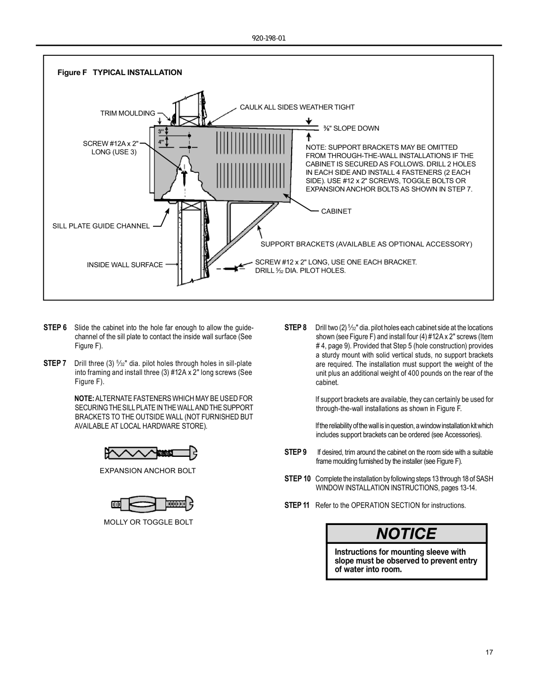 Friedrich YS09 operation manual Figure F Typical Installation 