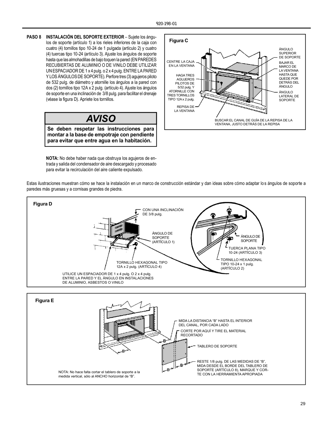 Friedrich YS09 operation manual Aviso 