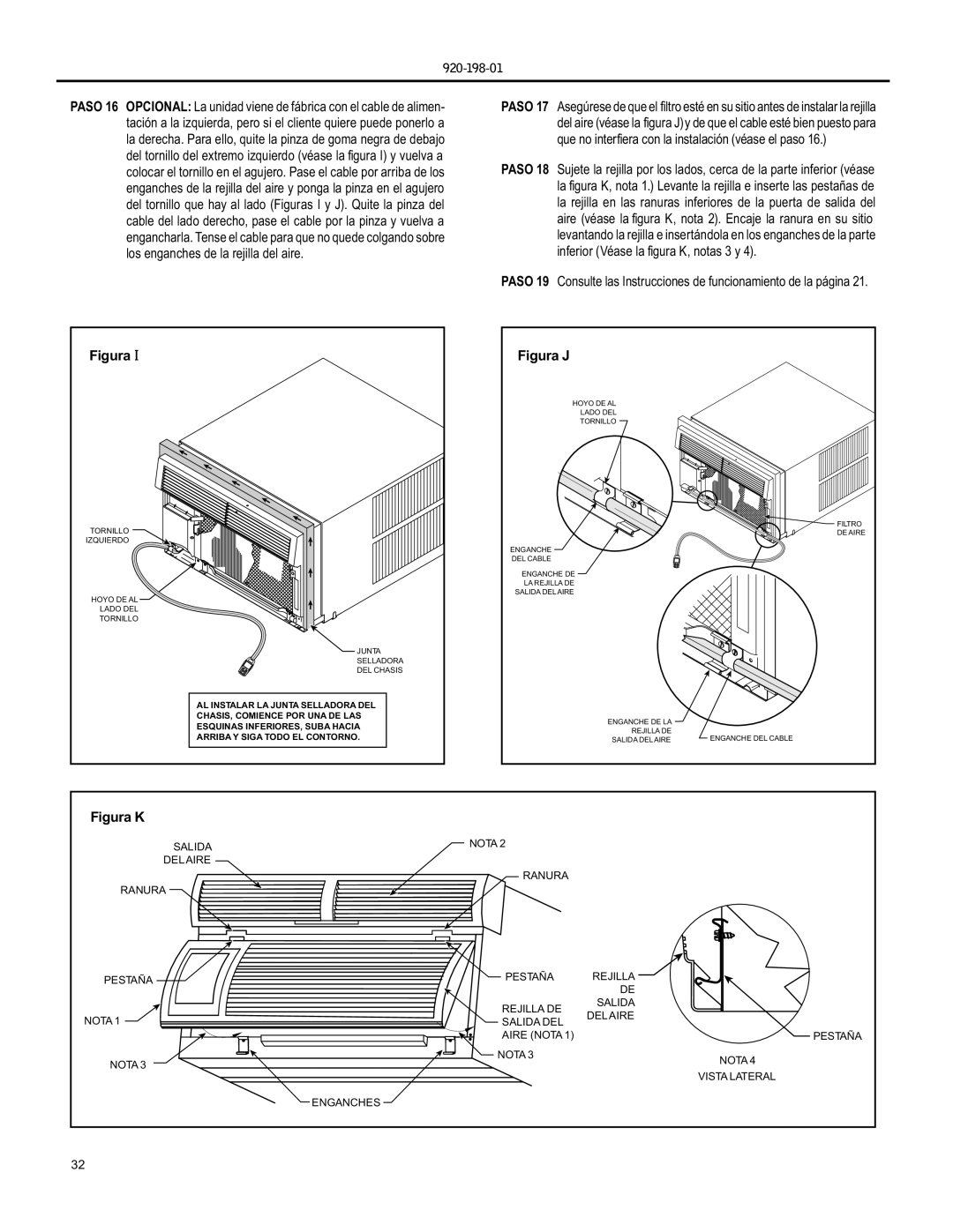 Friedrich YS09 operation manual Figura J 