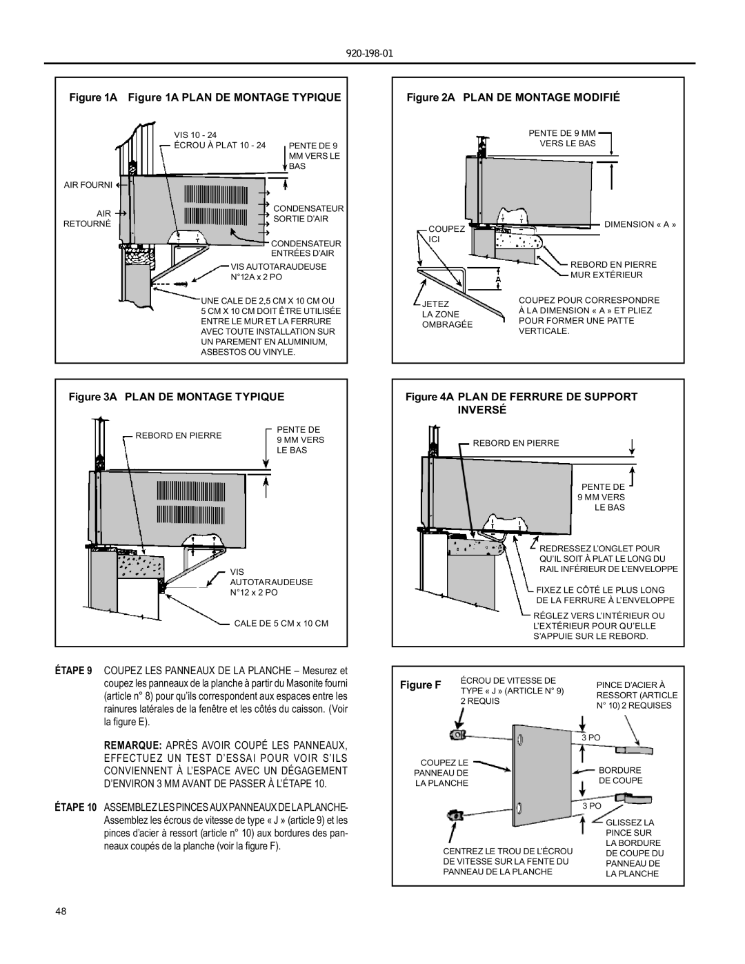 Friedrich YS09 operation manual A Plan DE Montage Typique 