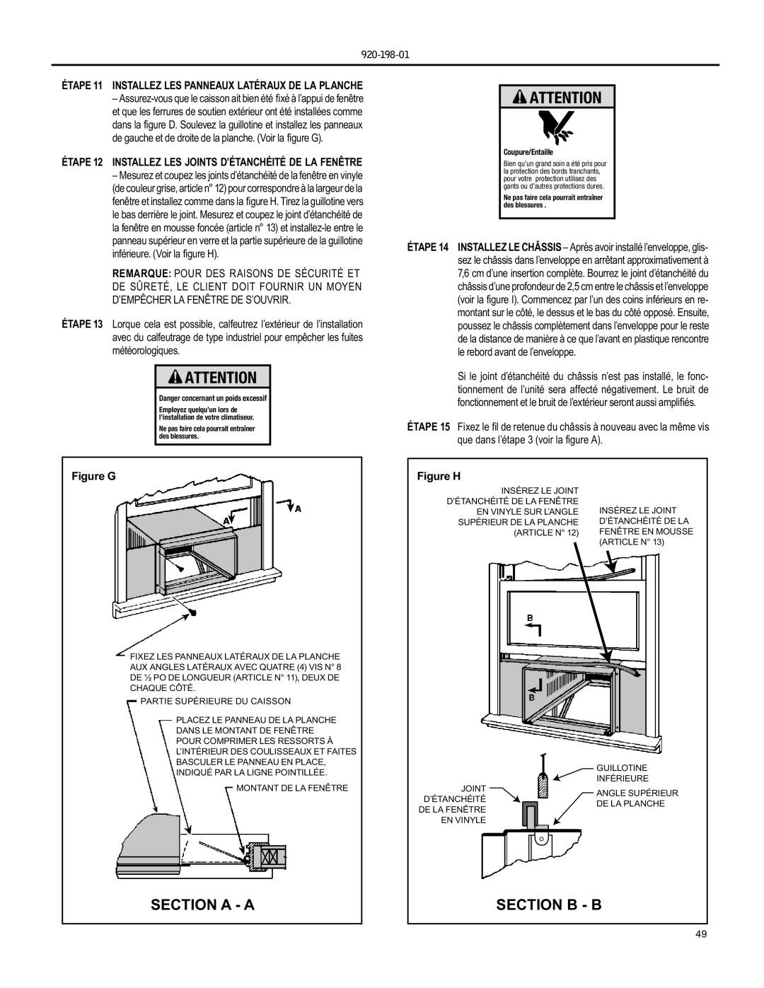 Friedrich YS09 operation manual Étape 11 Installez LES Panneaux Latéraux DE LA Planche 