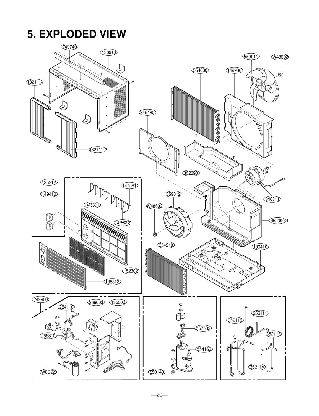 Friedrich ZQ05C10 manual Exploded View 