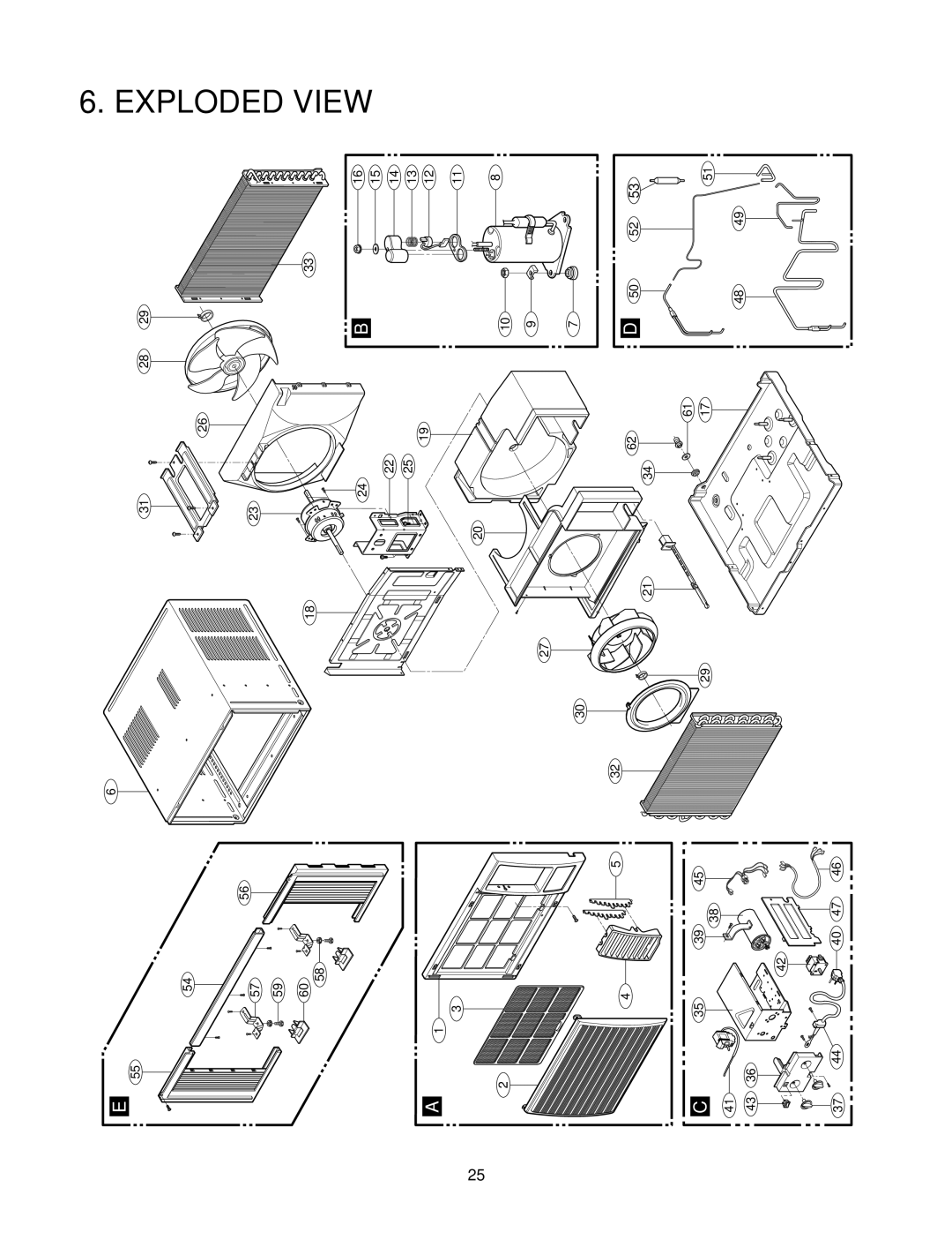 Friedrich ZQ08A10C manual Exploded View 