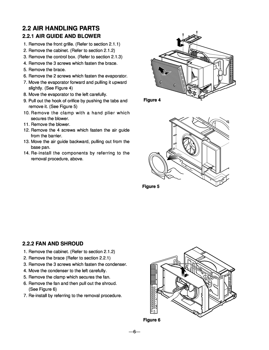 Friedrich ZQ08A10C manual Air Handling Parts, Air Guide And Blower, Fan And Shroud, Figure Figure 