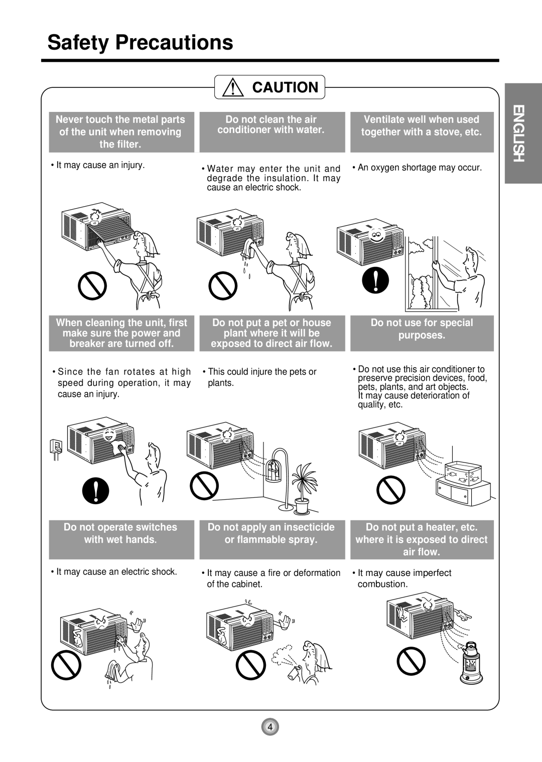 Friedrich ZStar ZQ08 ZQ10 operation manual Ventilate well when used 