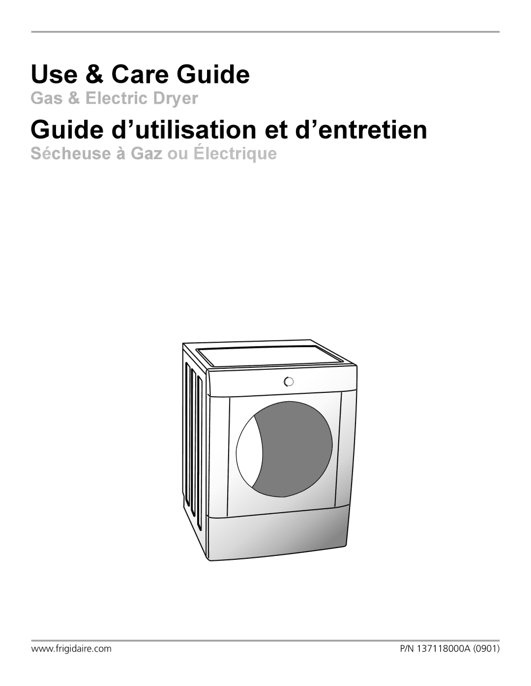 Frigidaire 137118000A manual Use & Care Guide 