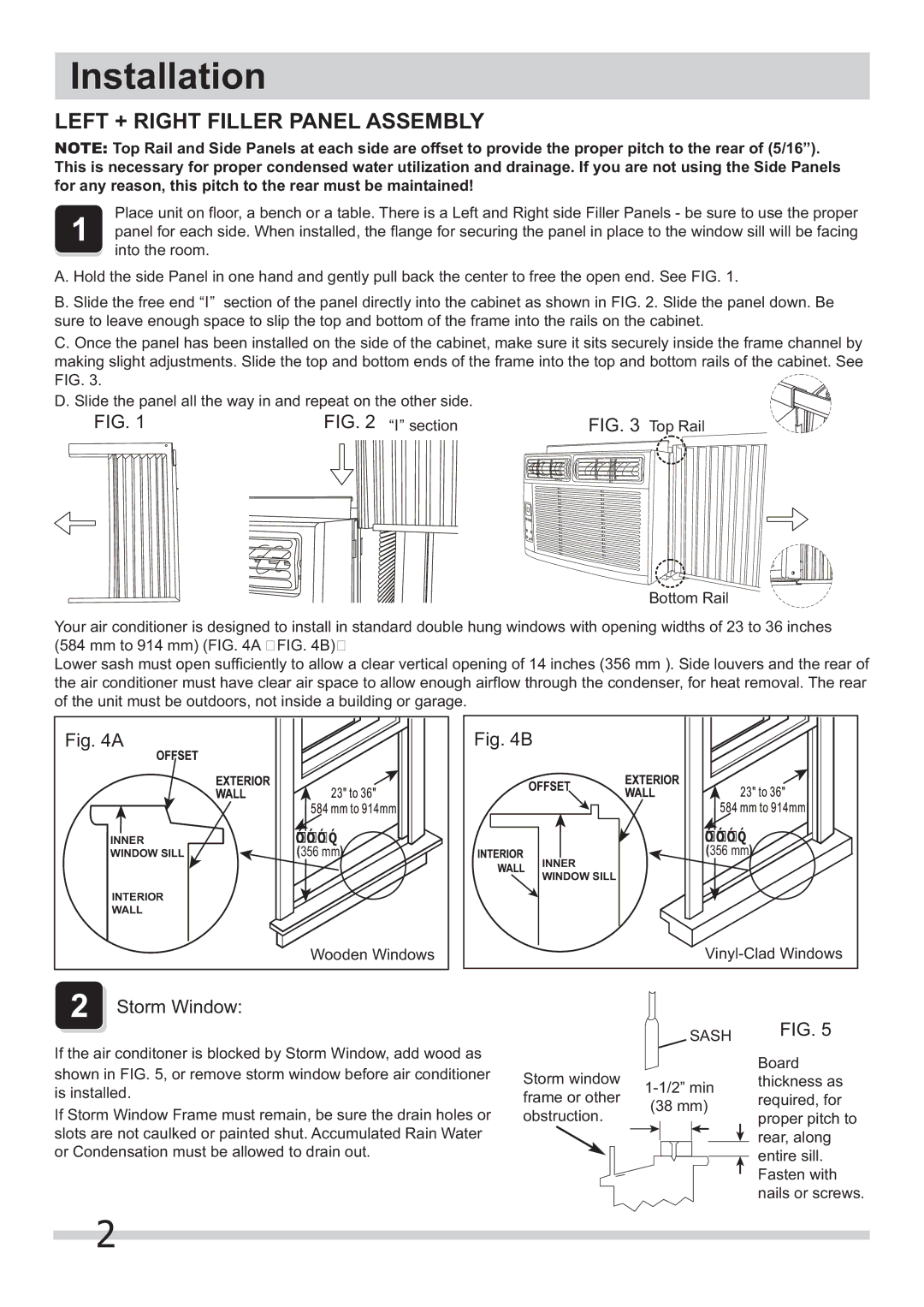 Frigidaire 2020211a1446 installation instructions Storm Window, Sash 